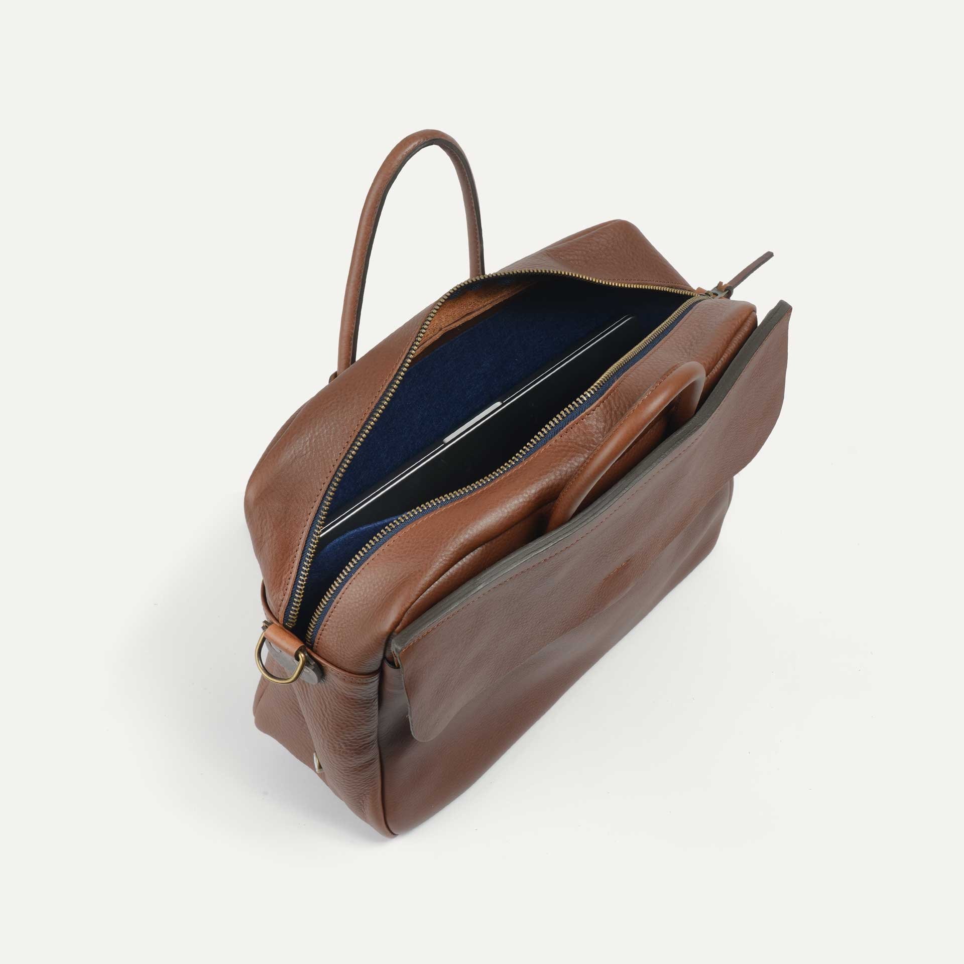 Zeppo Solo Business bag - Amber Brown / E Pure (image n°5)