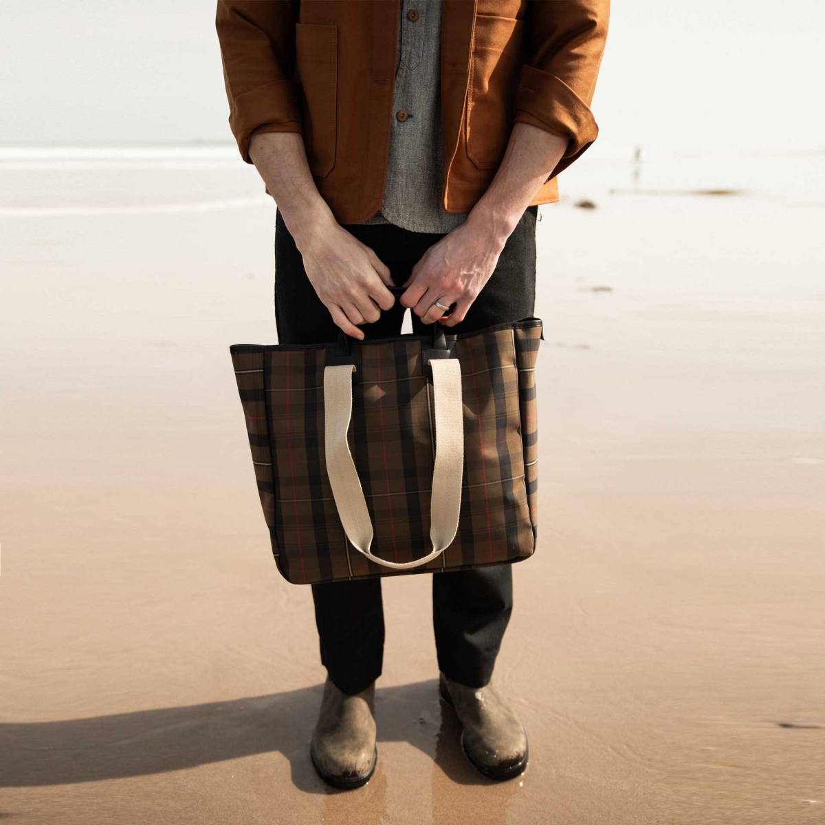 Tragetasche Musette Meline - Tartan Rotbraun (image n°8)