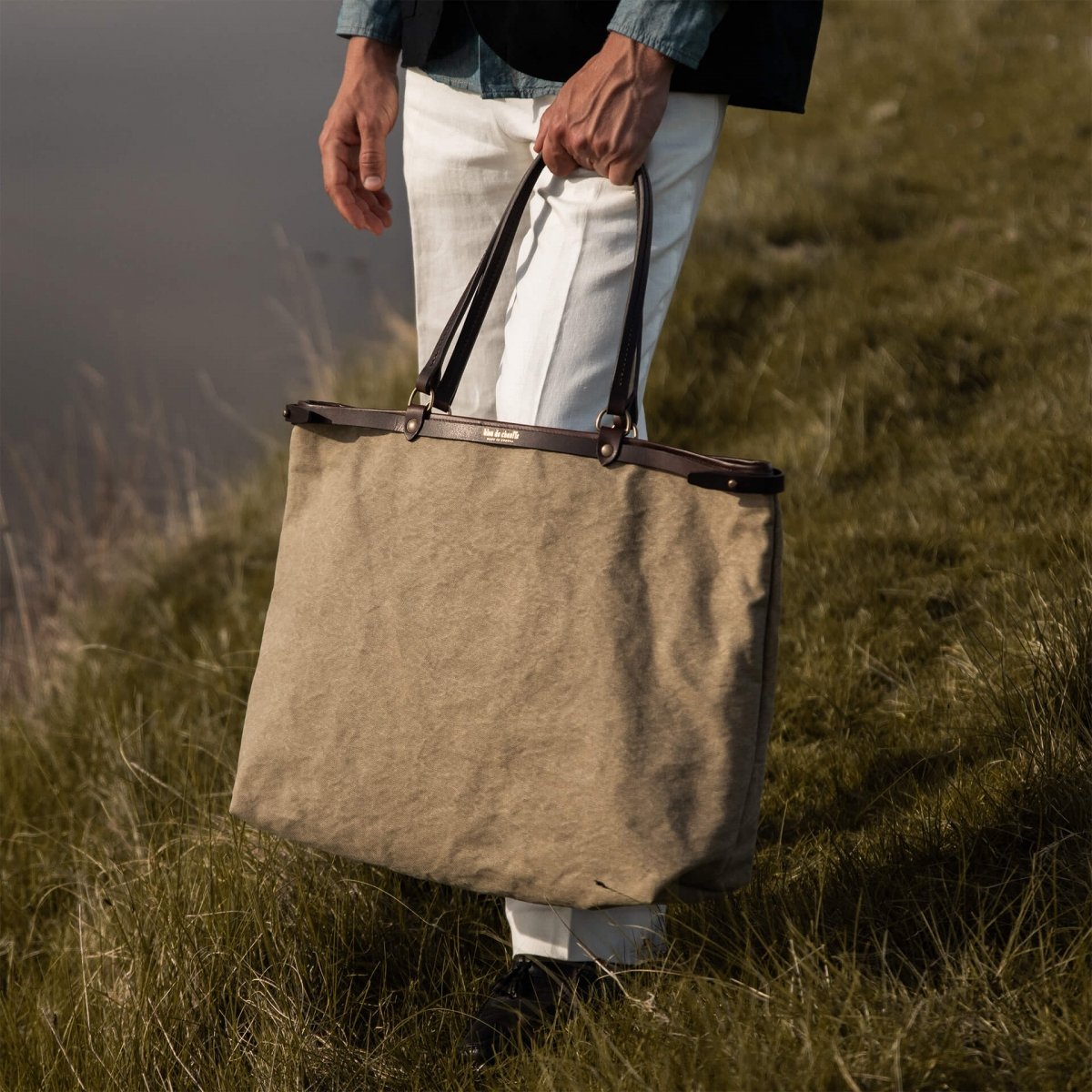 Adèle XL tote bag - Khaki US Stonewashed  (image n°6)