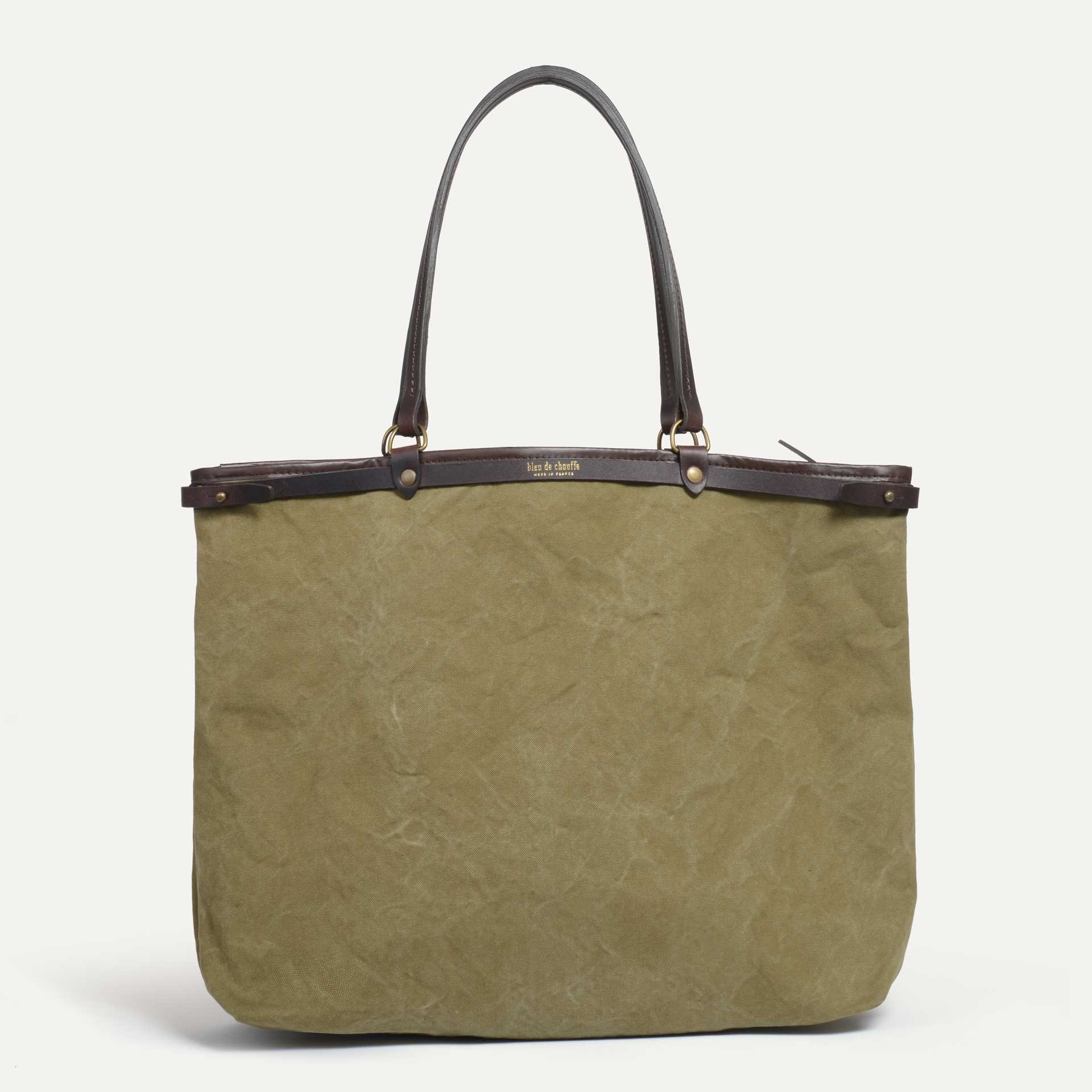 Adèle XL tote bag - Khaki US Stonewashed  (image n°1)