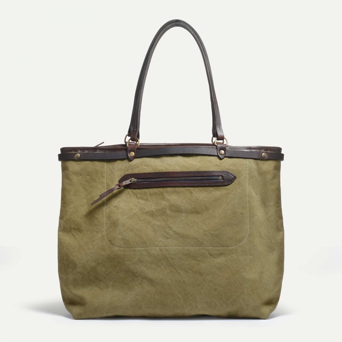 Adèle XL tote bag - Khaki US Stonewashed  (image n°2)