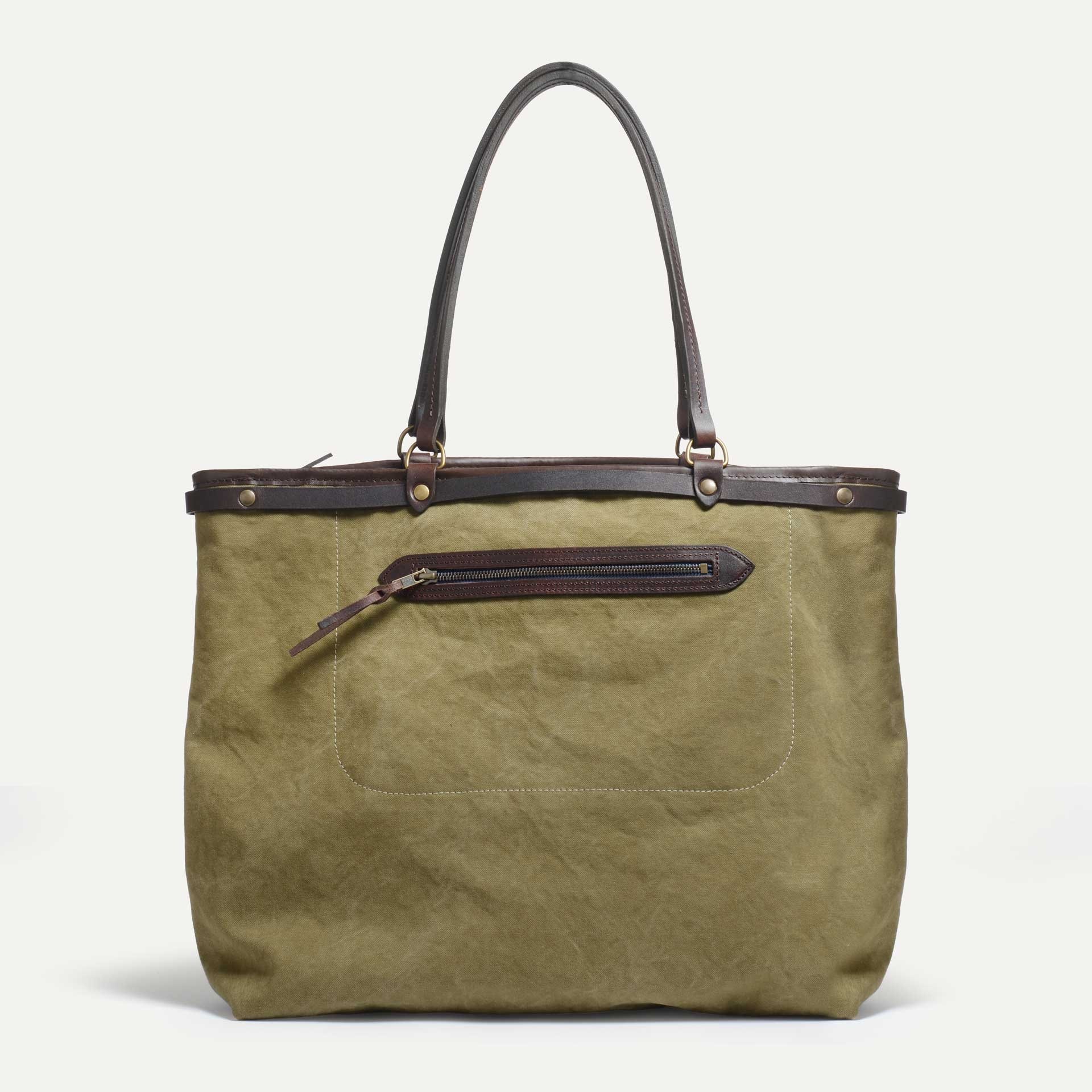 Adèle XL tote bag - Khaki US Stonewashed  (image n°2)