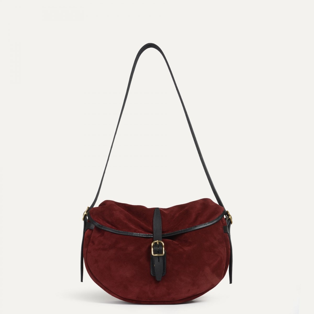 Margot half moon fisherman's bag - Dark burgundy (image n°2)