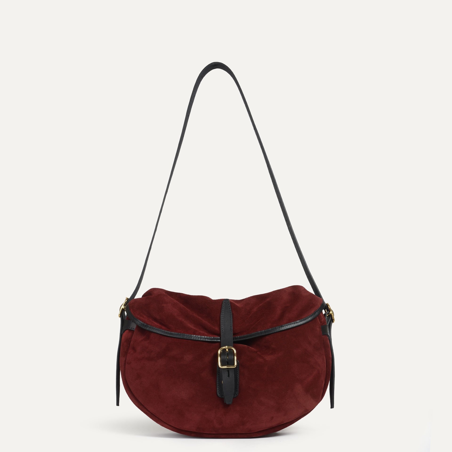 Margot half moon fisherman's bag - Dark burgundy (image n°2)