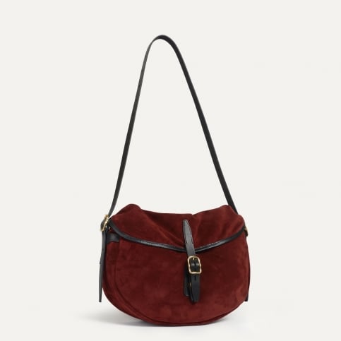 Musette du pêcheur demi-lune Margot - Bordeaux Foncé