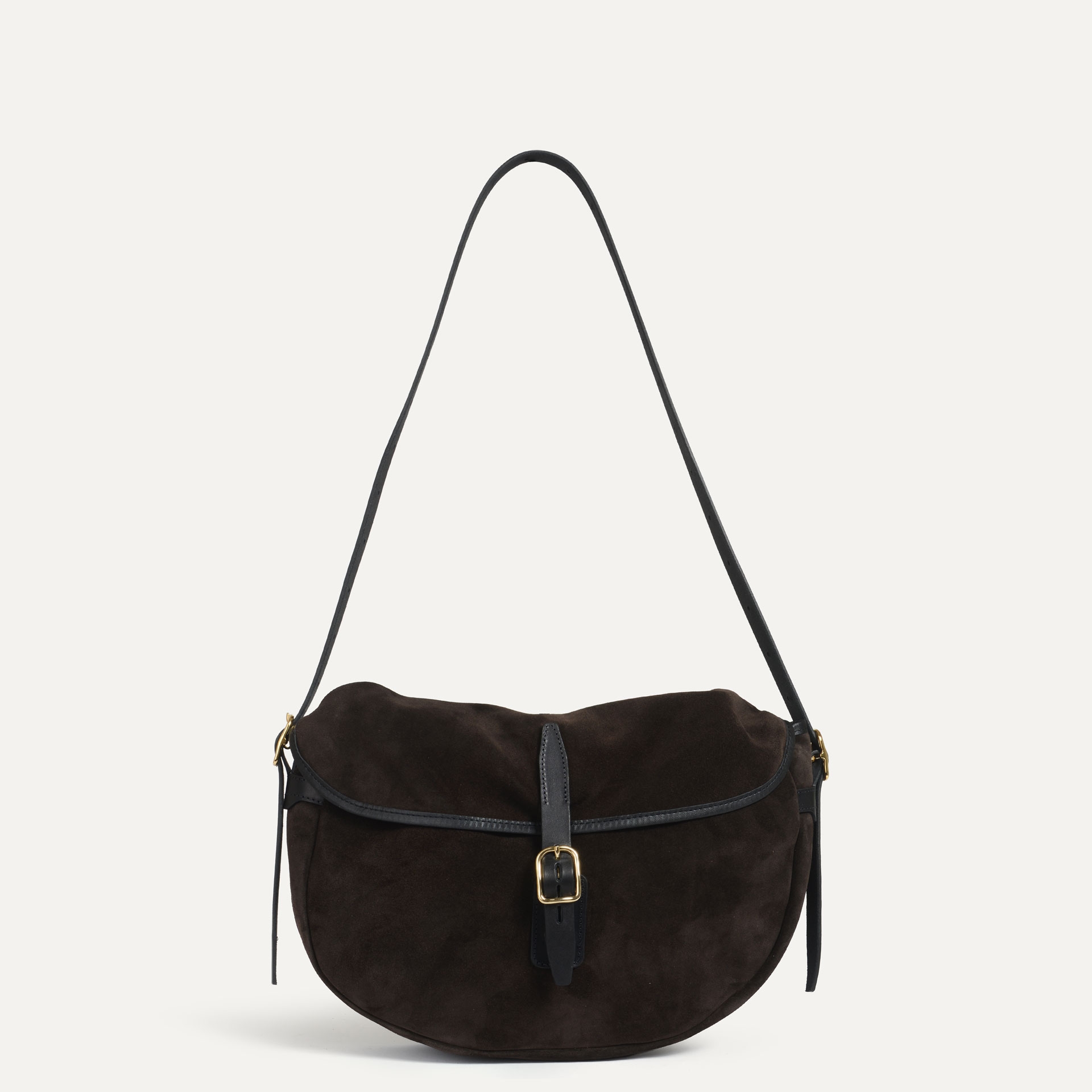 Musette des Fischers Halbmond Margot - Dunkelbraun (image n°2)