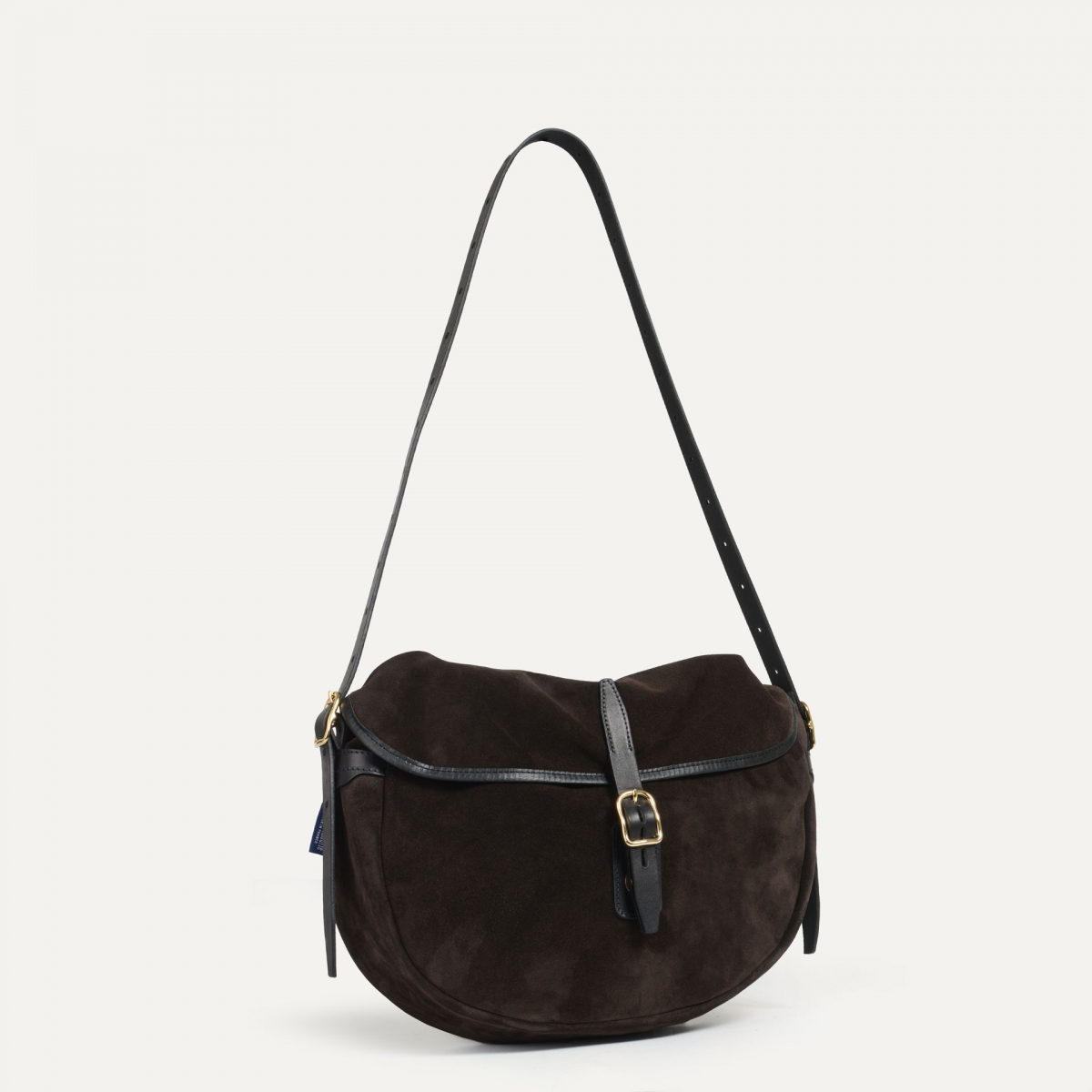 Margot half moon fisherman's bag - Dark brown (image n°1)