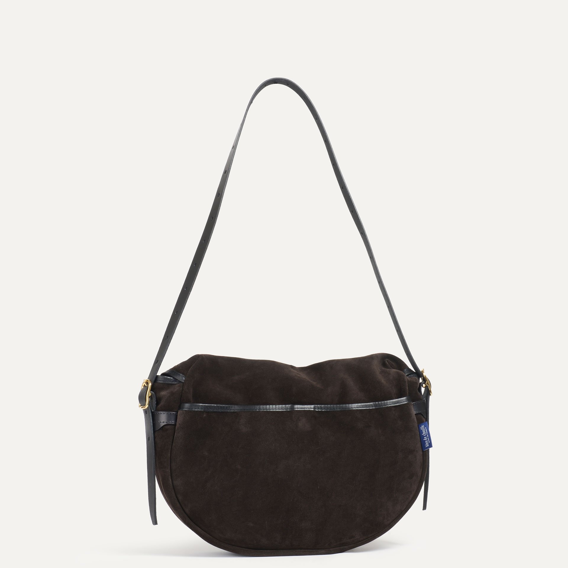 Musette du pêcheur demi-lune Margot - Marron Foncé (image n°3)