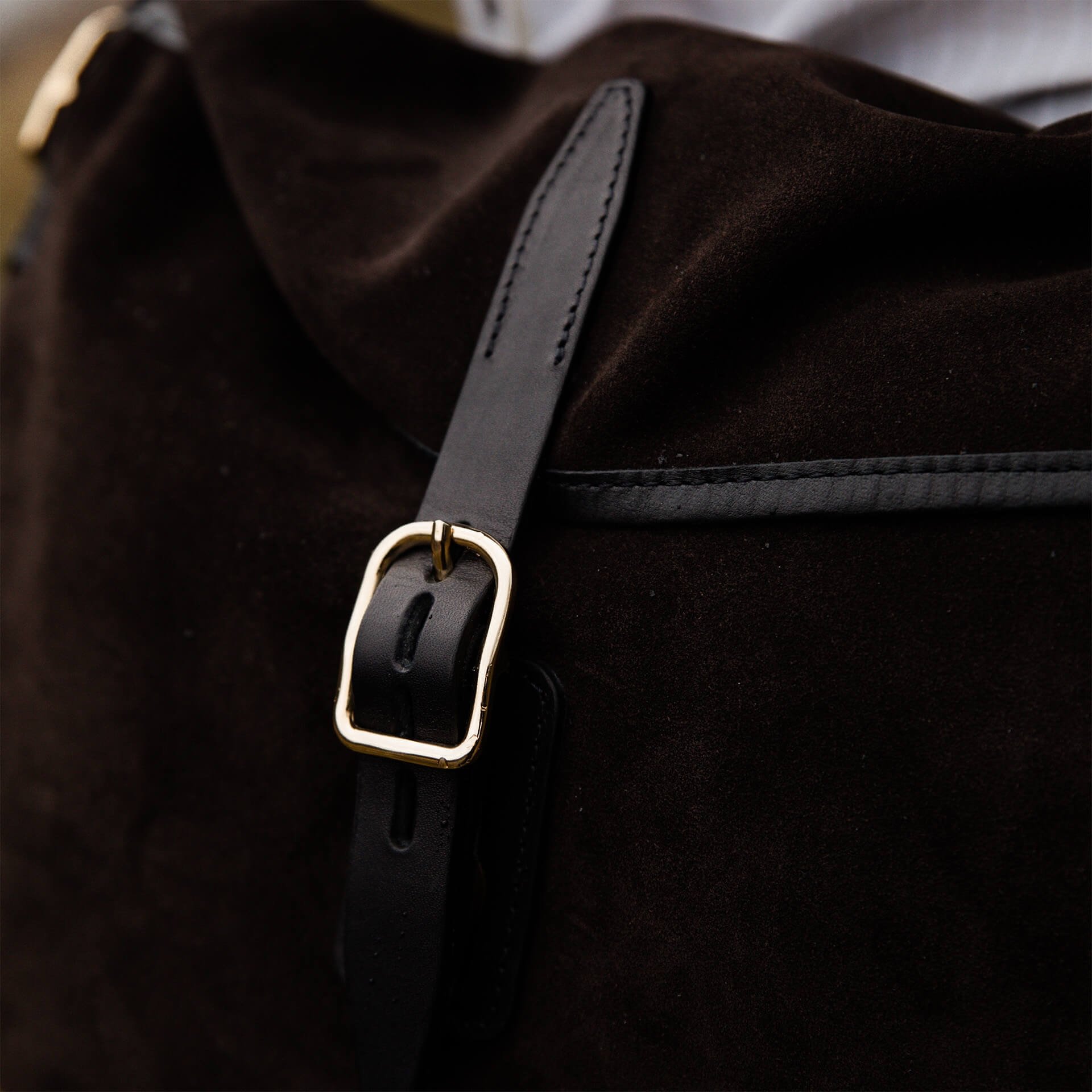 Musette du pêcheur demi-lune Margot - Marron Foncé (image n°5)