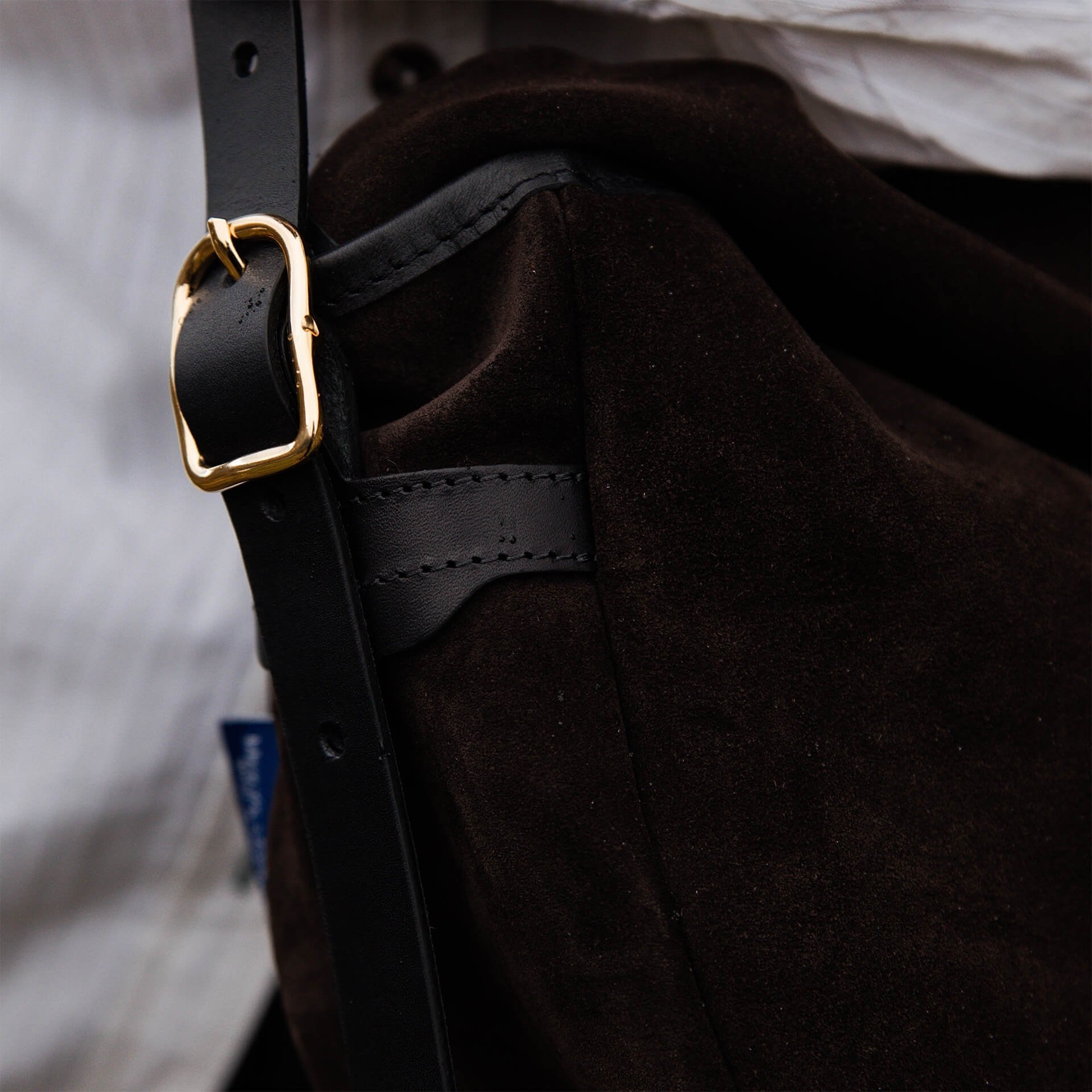 Musette du pêcheur demi-lune Margot - Marron Foncé (image n°6)