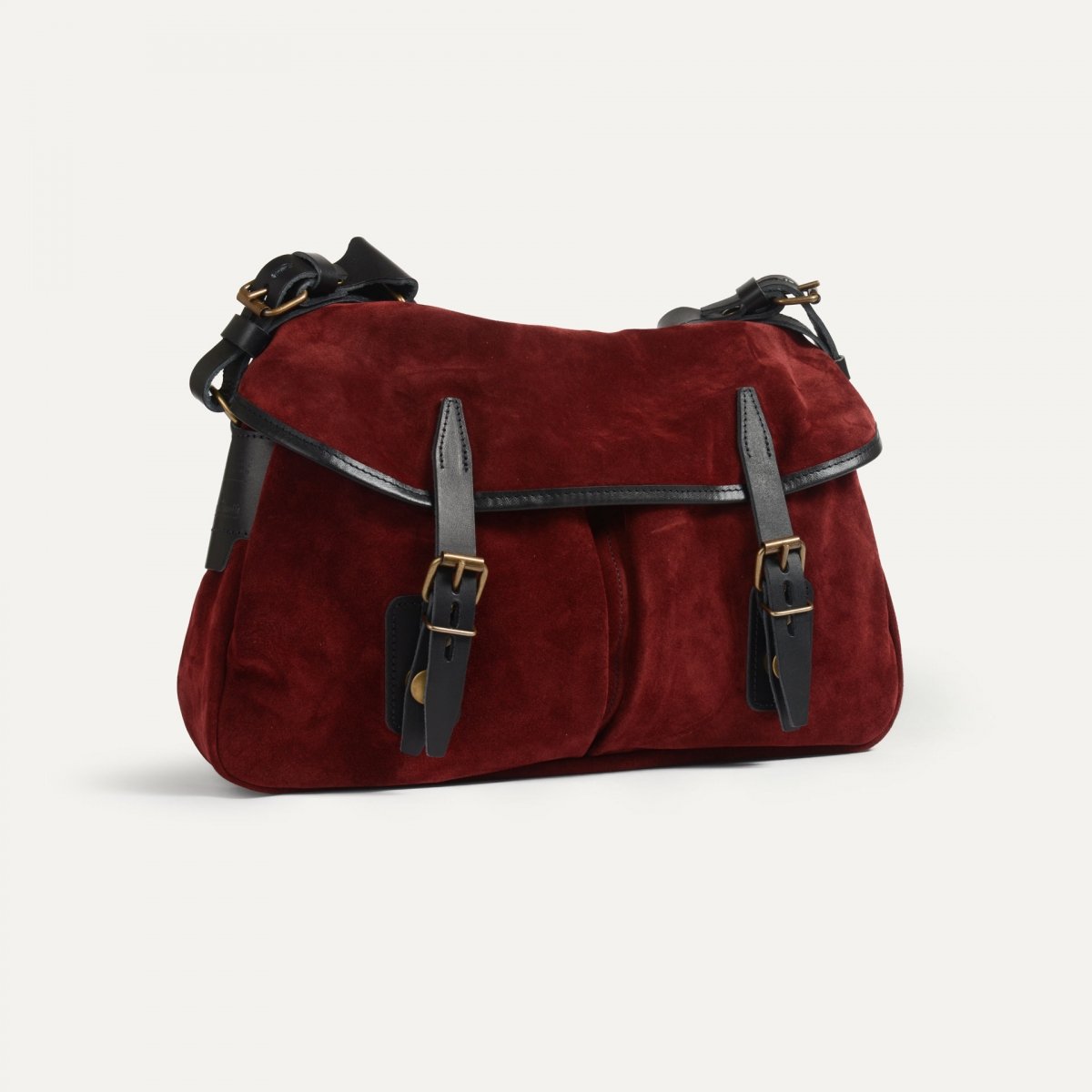 Musette S Fisherman's bag / Suede - Dark burgundy (image n°2)