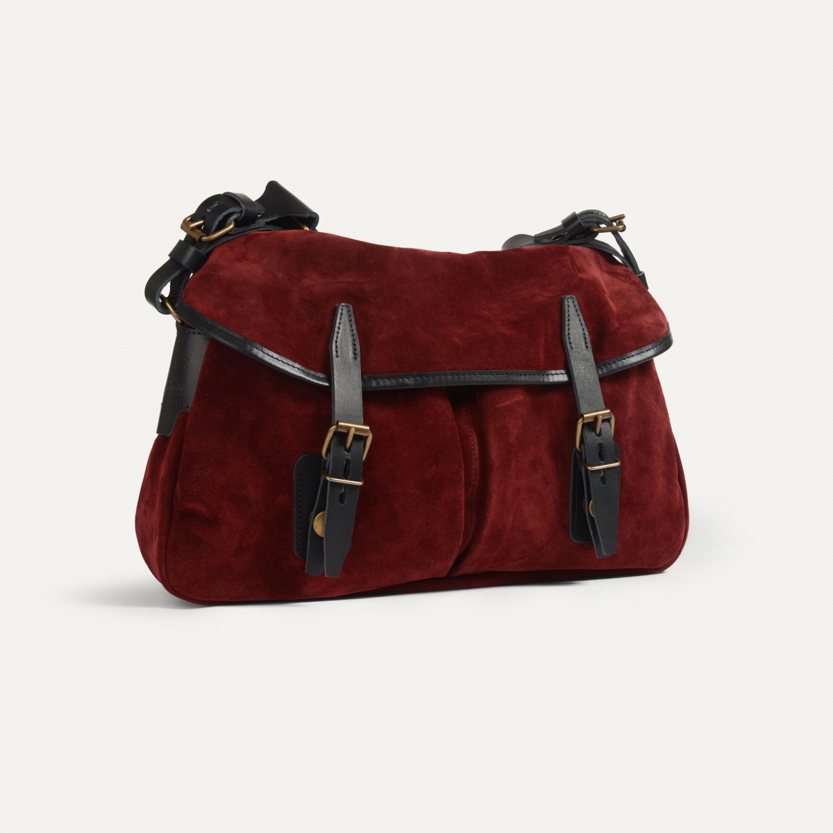 Musette des Fischers S / Veloursleder - Dunkelbordeaux (image n°2)