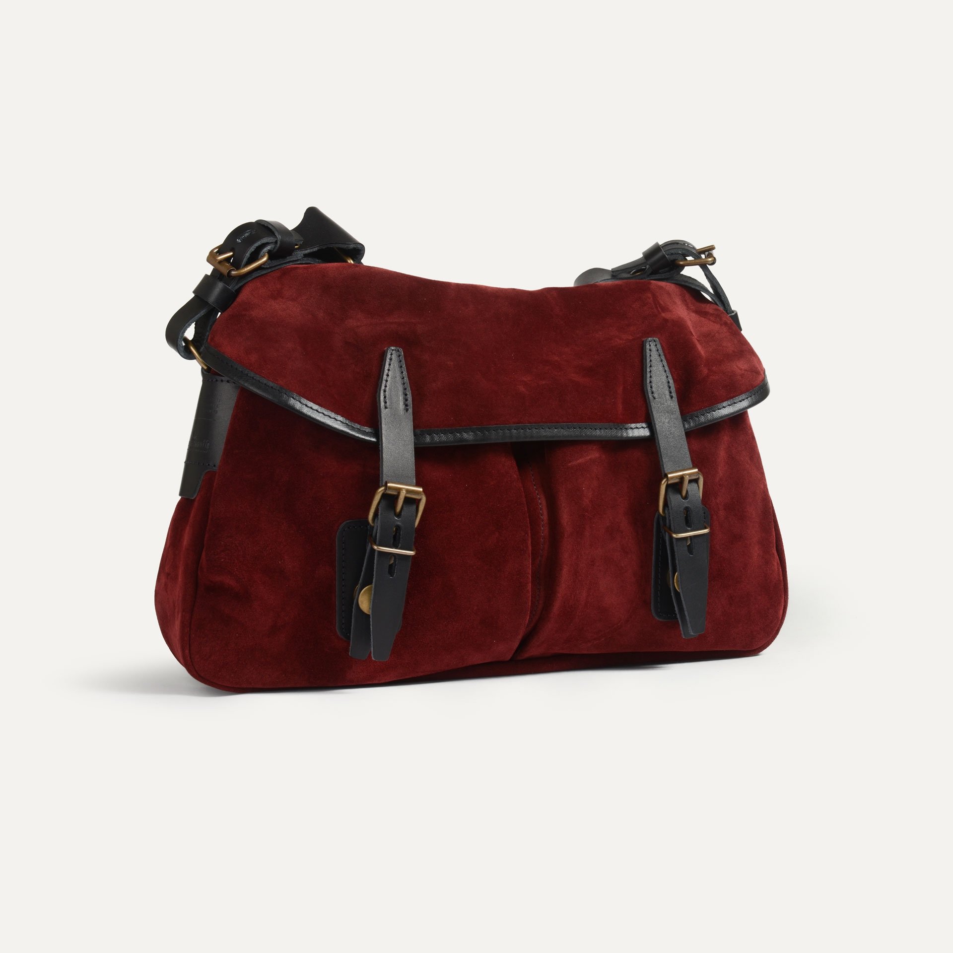 Musette des Fischers S / Veloursleder - Dunkelbordeaux (image n°2)