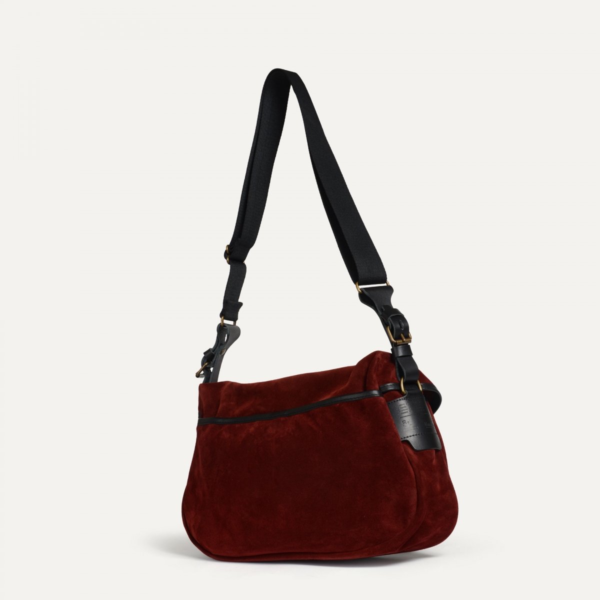 Musette S Fisherman's bag / Suede - Dark burgundy (image n°3)