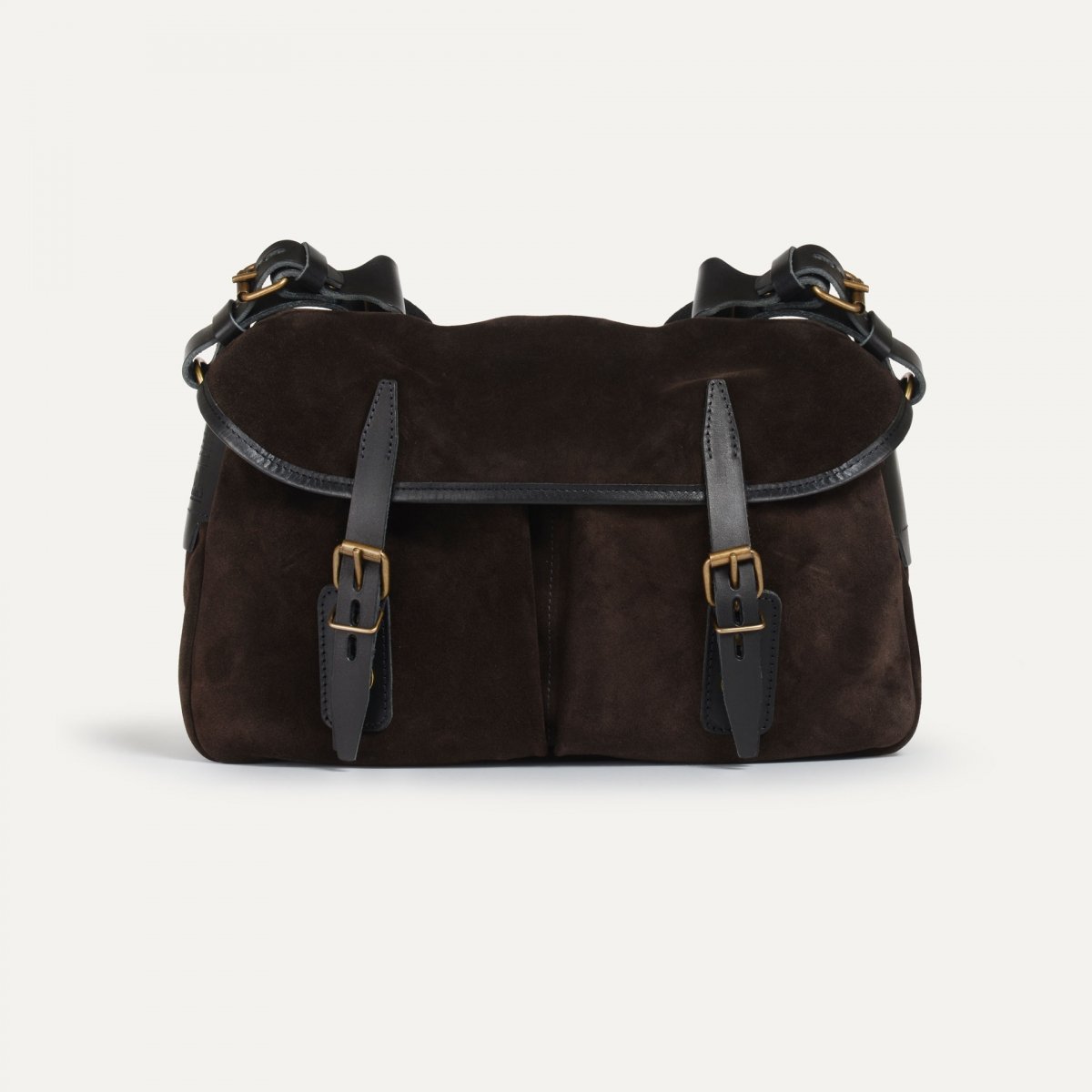 Musette S Fisherman's bag / Suede - Dark brown (image n°1)