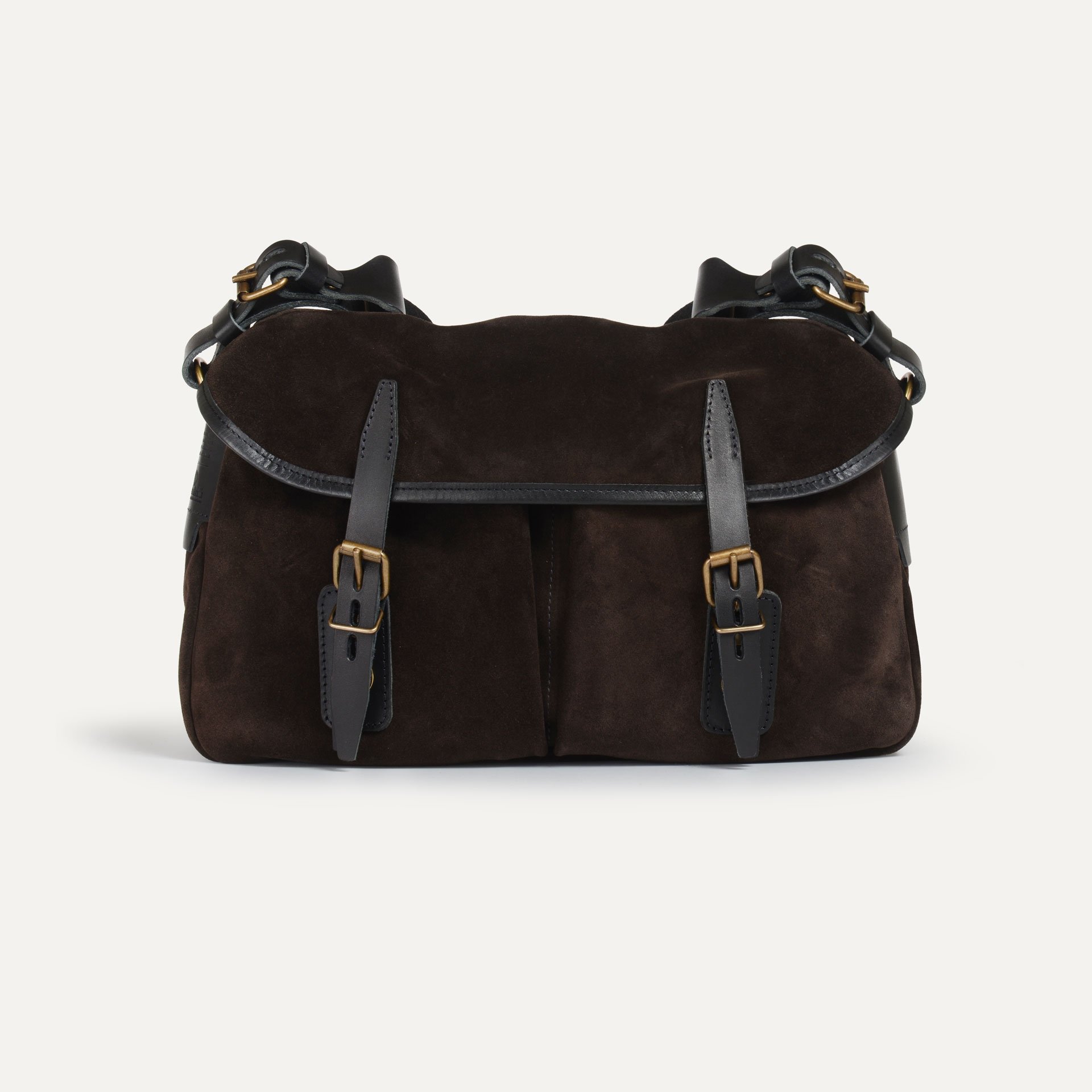Musette S Fisherman's bag / Suede - Dark brown (image n°1)