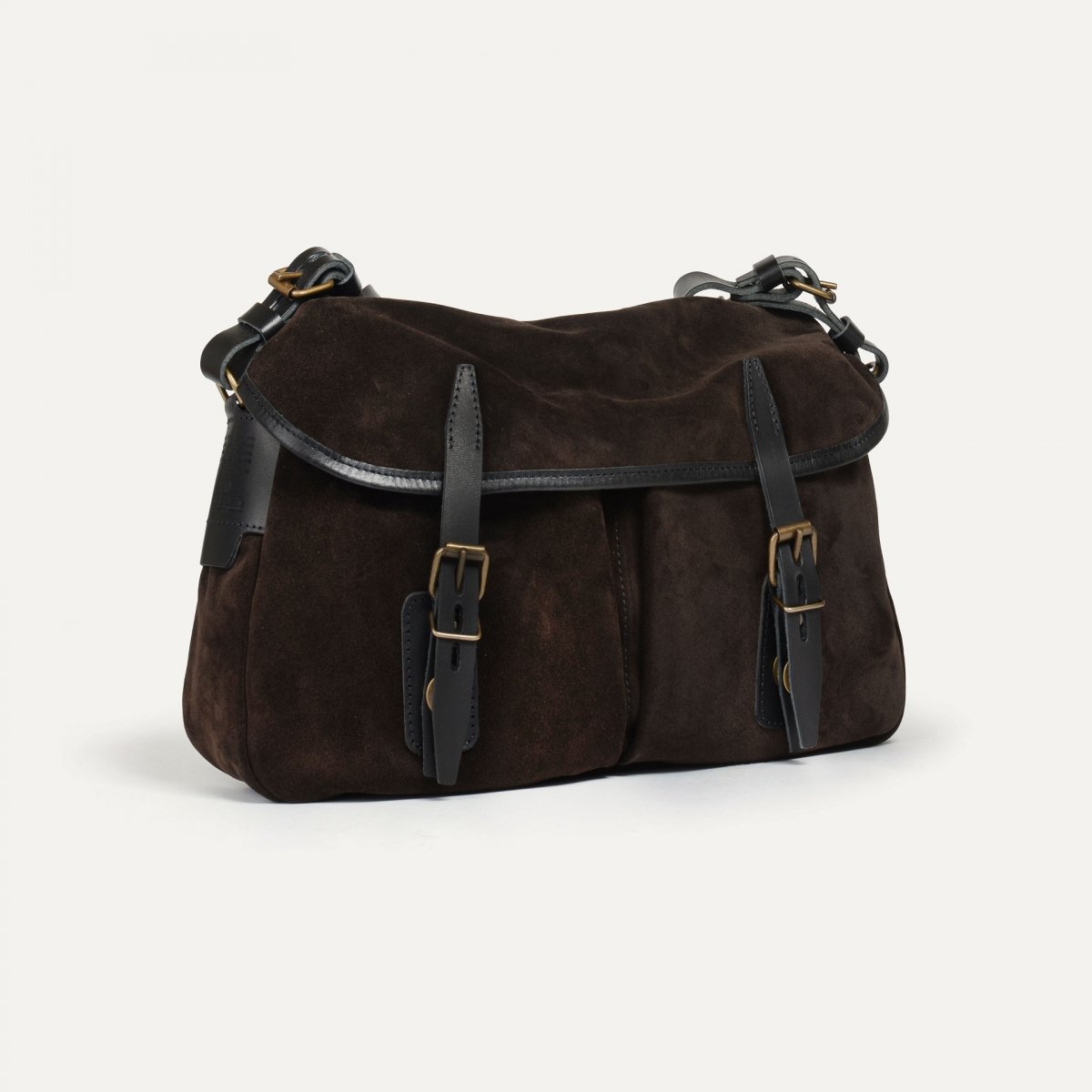 Musette S Fisherman's bag / Suede - Dark brown (image n°2)
