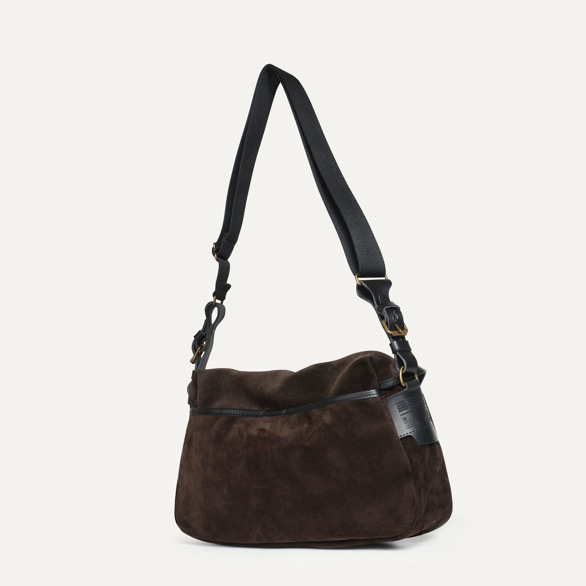 Musette S Fisherman's bag / Suede - Dark brown (image n°3)