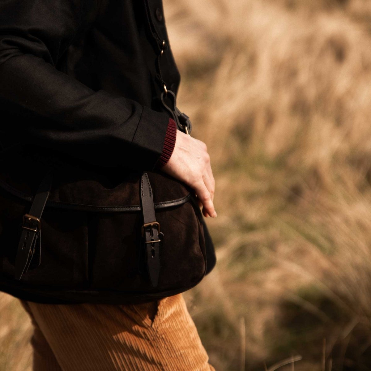 Musette S Fisherman's bag / Suede - Dark brown (image n°9)
