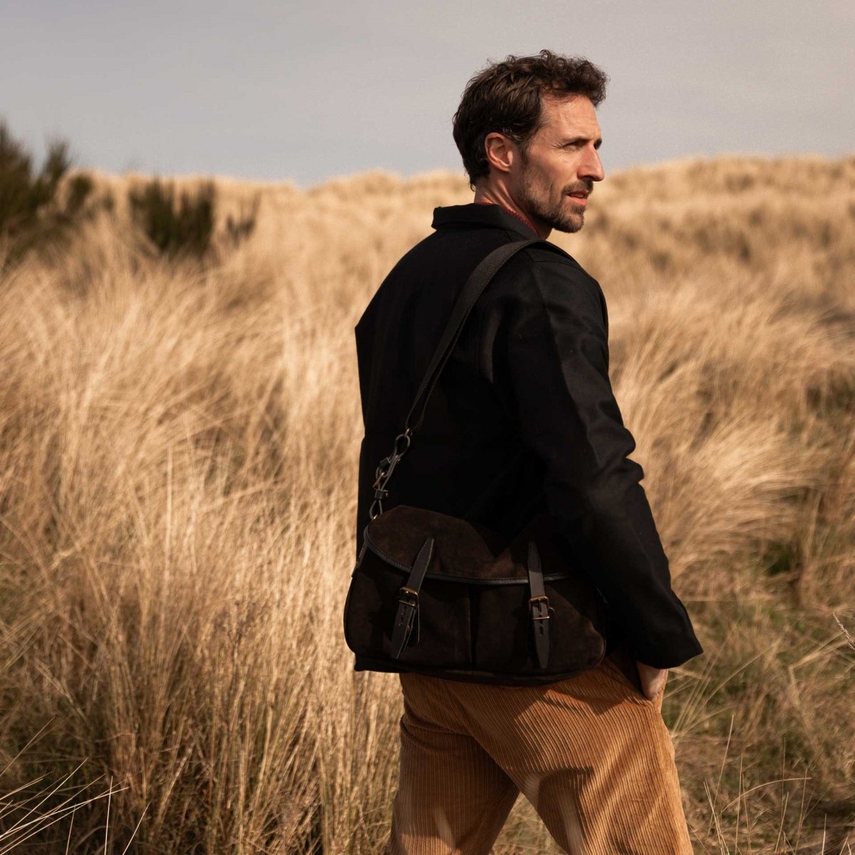 Musette S Fisherman's bag / Suede - Dark brown (image n°6)