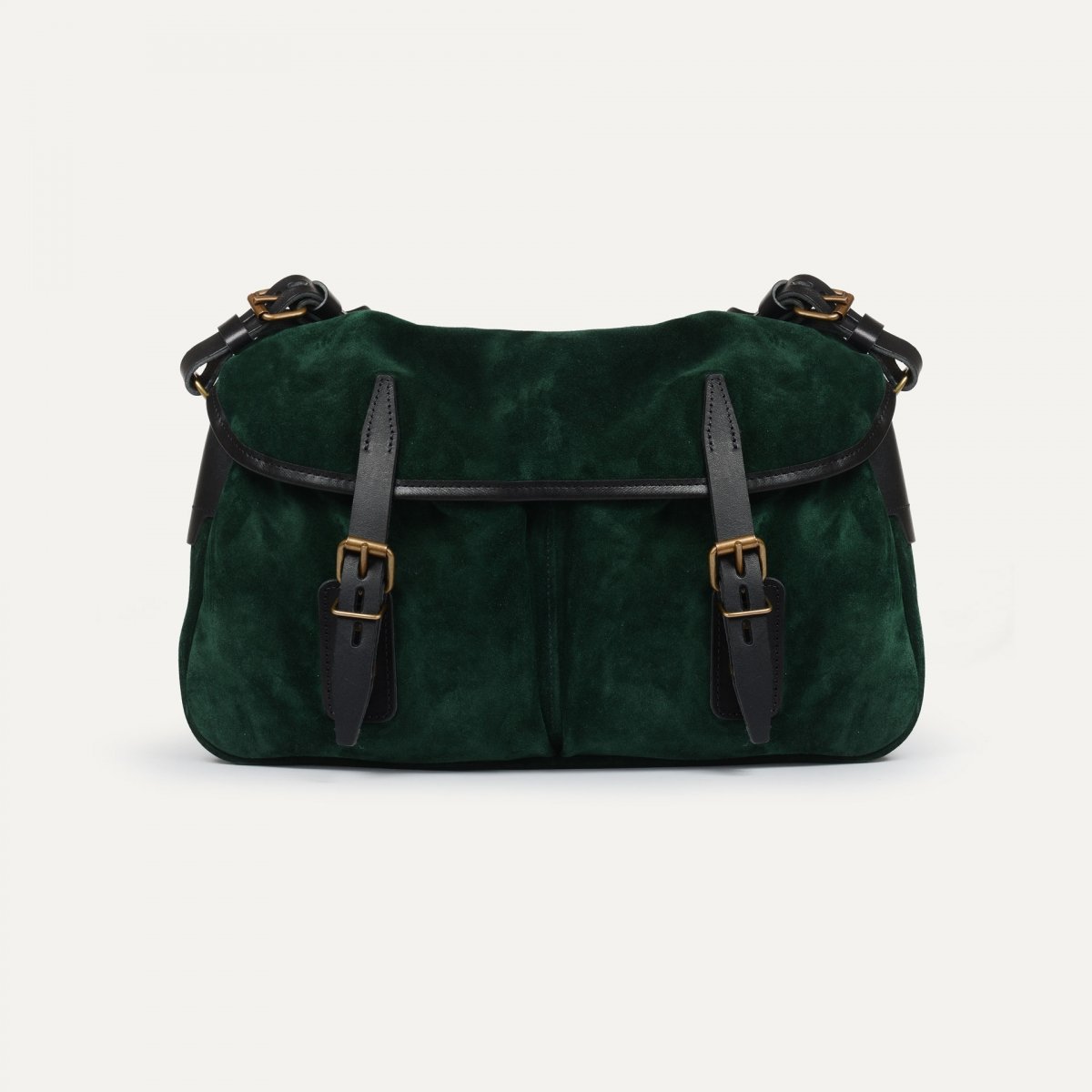 Musette S Fisherman's bag / Suede - Dark green (image n°1)