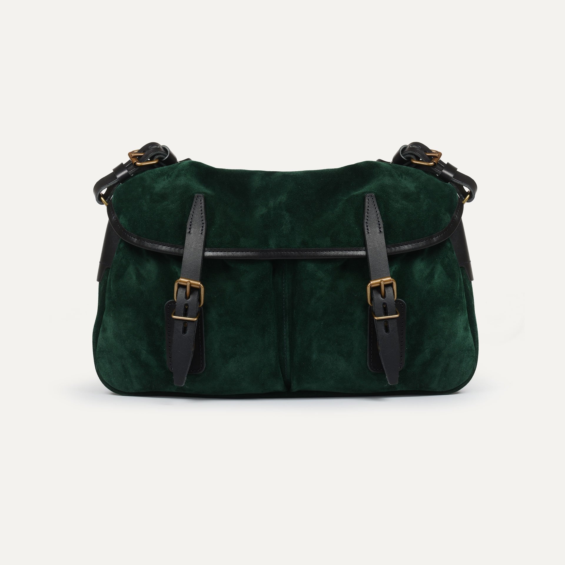 Musette S Fisherman's bag / Suede - Dark green (image n°1)