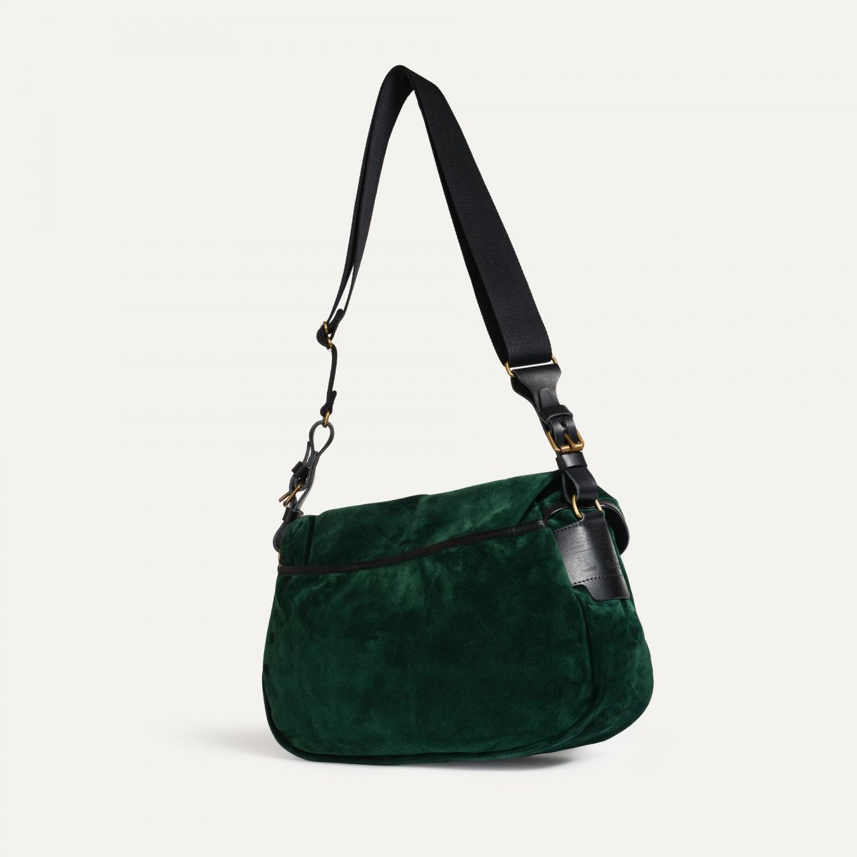 Musette S Fisherman's bag / Suede - Dark green (image n°3)