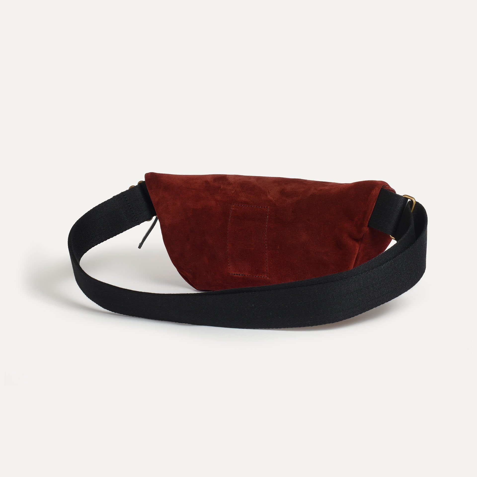 Sac Banane New Beat / Cuir Velours - Bordeaux Foncé (image n°2)