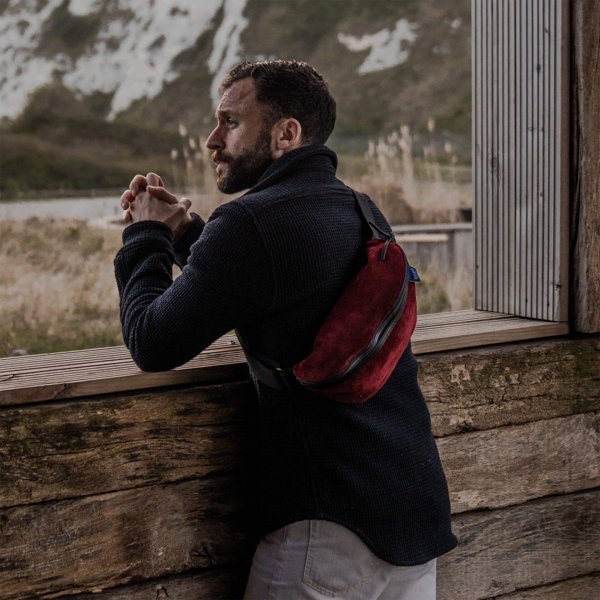 Gürteltasche New Beat / Veloursleder - Dunkelgrün (image n°7)