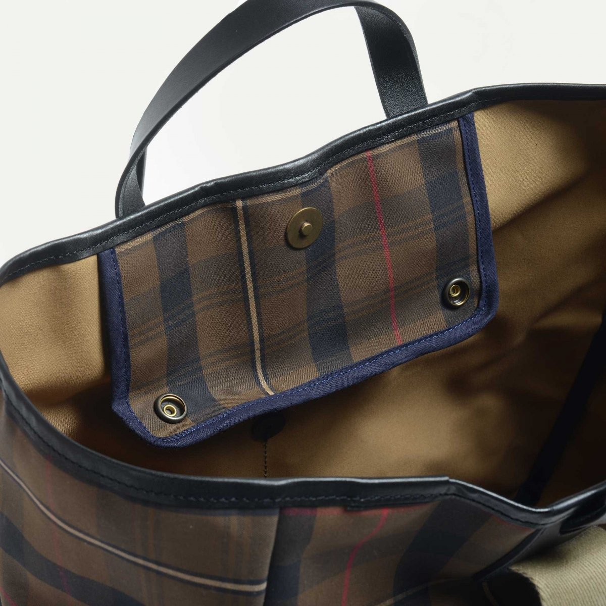 Cabas Musette Meline - Tartan brun Rouge (image n°5)