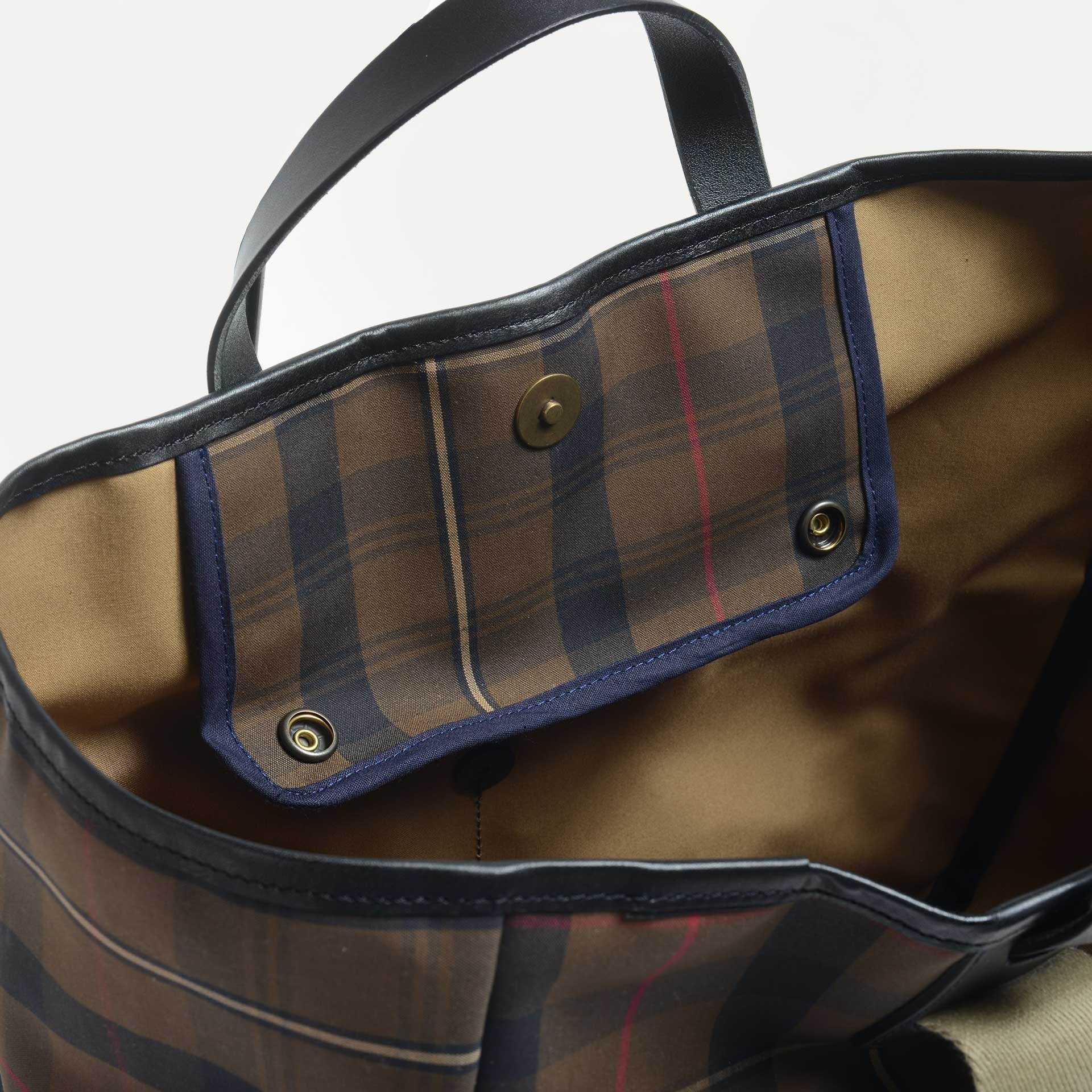 Meline Tote Bag - Tartan Red brown (image n°5)