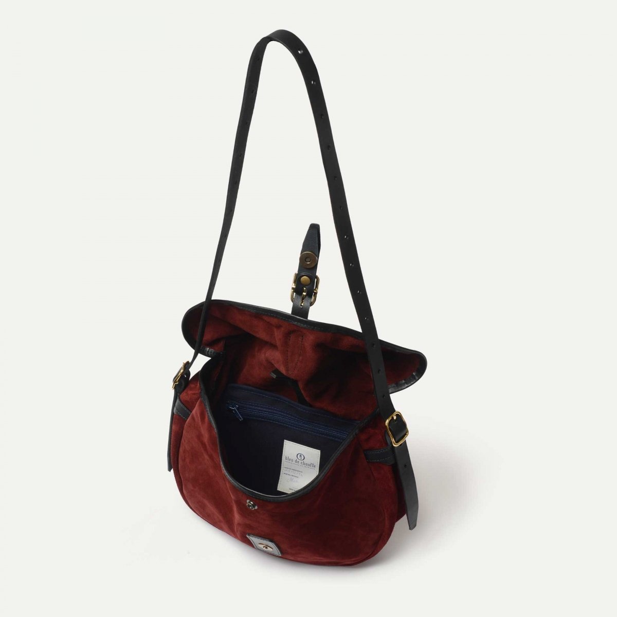Margot half moon fisherman's bag - Dark burgundy (image n°4)