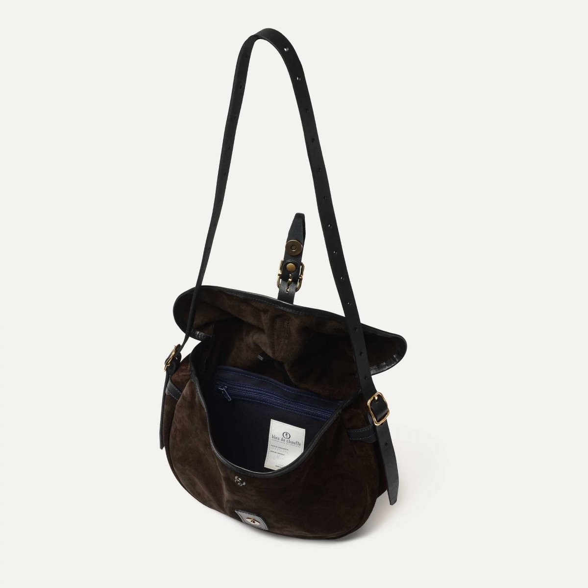 Musette du pêcheur demi-lune Margot - Marron Foncé (image n°4)