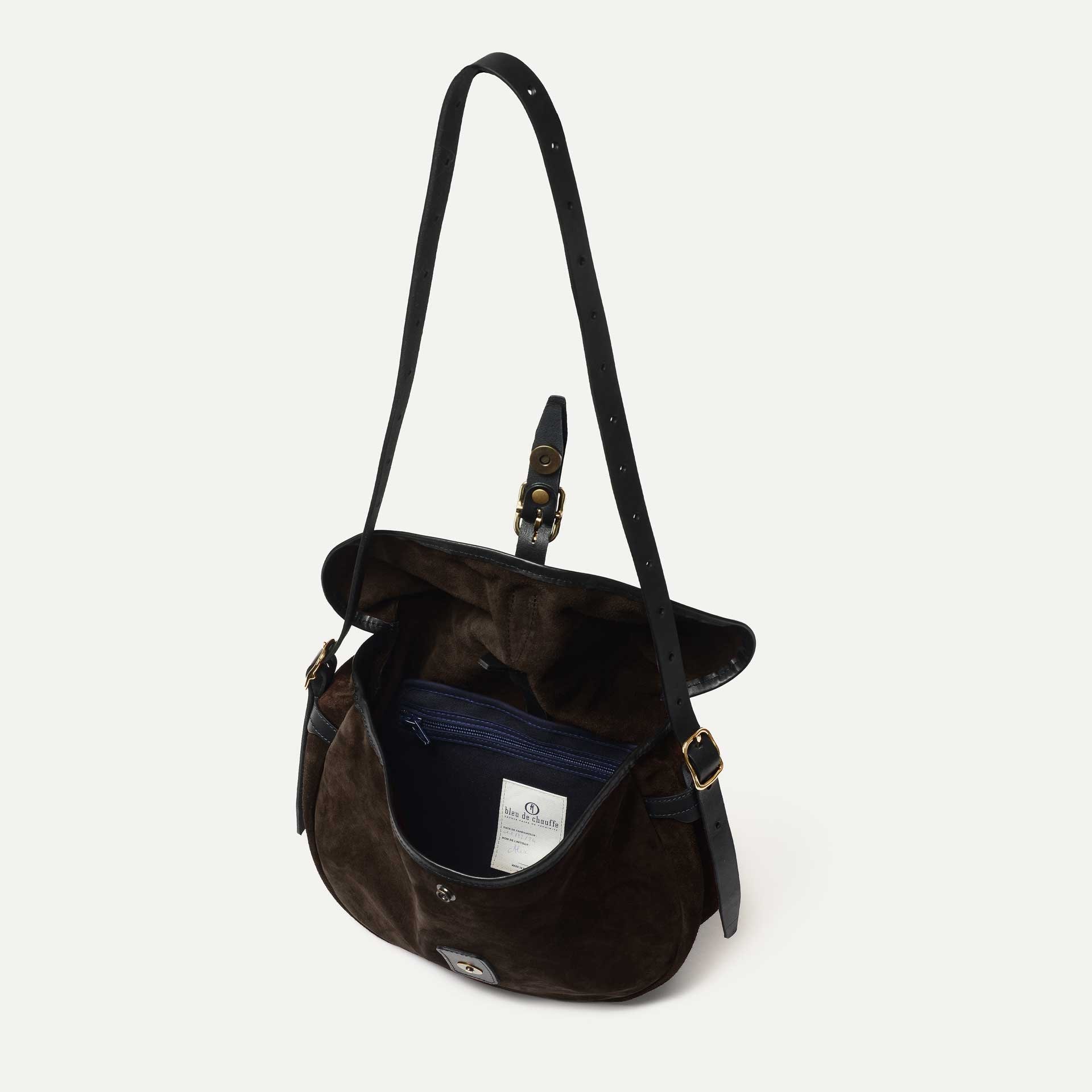 Margot half moon fisherman's bag - Dark brown (image n°4)