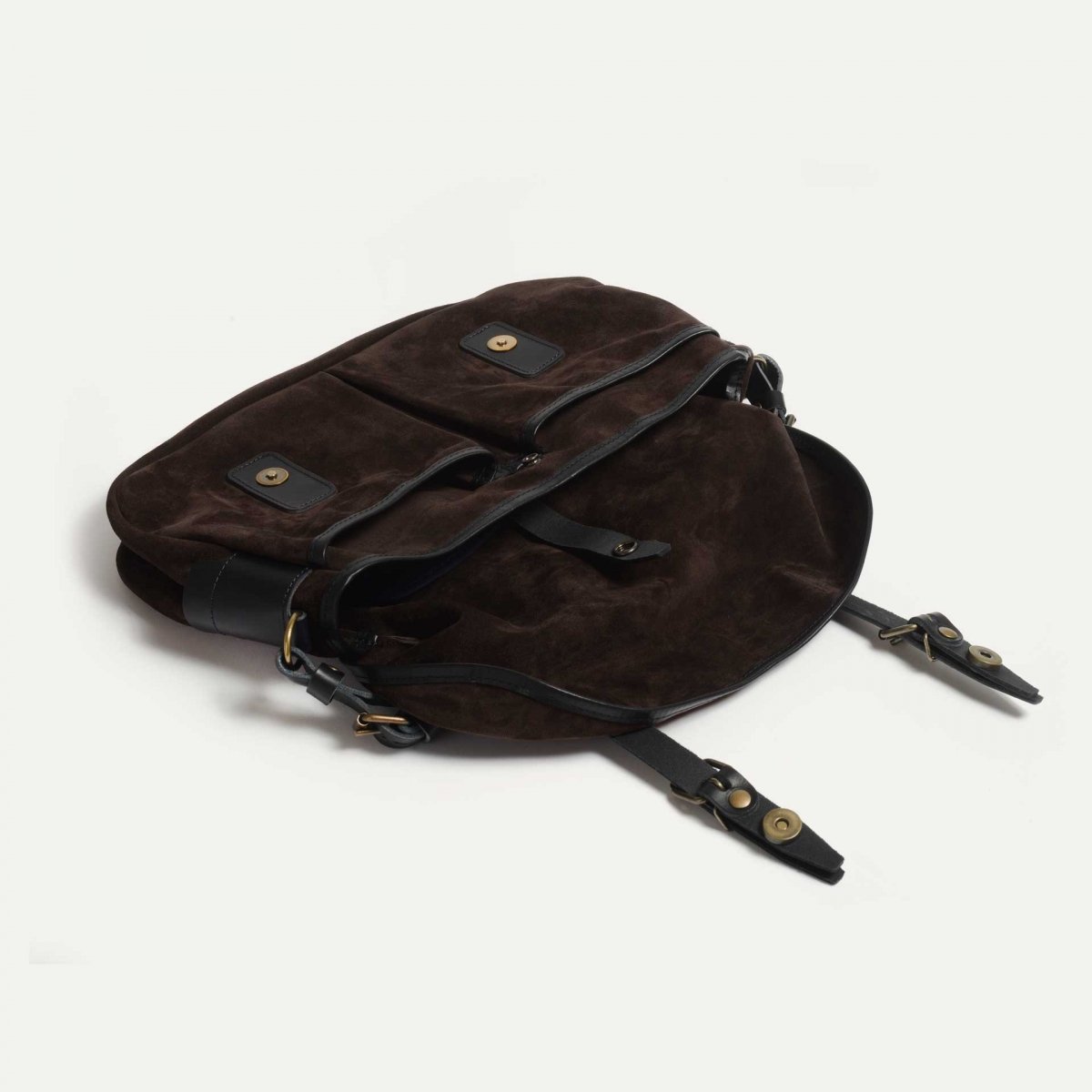 Musette S Fisherman's bag / Suede - Dark brown (image n°4)