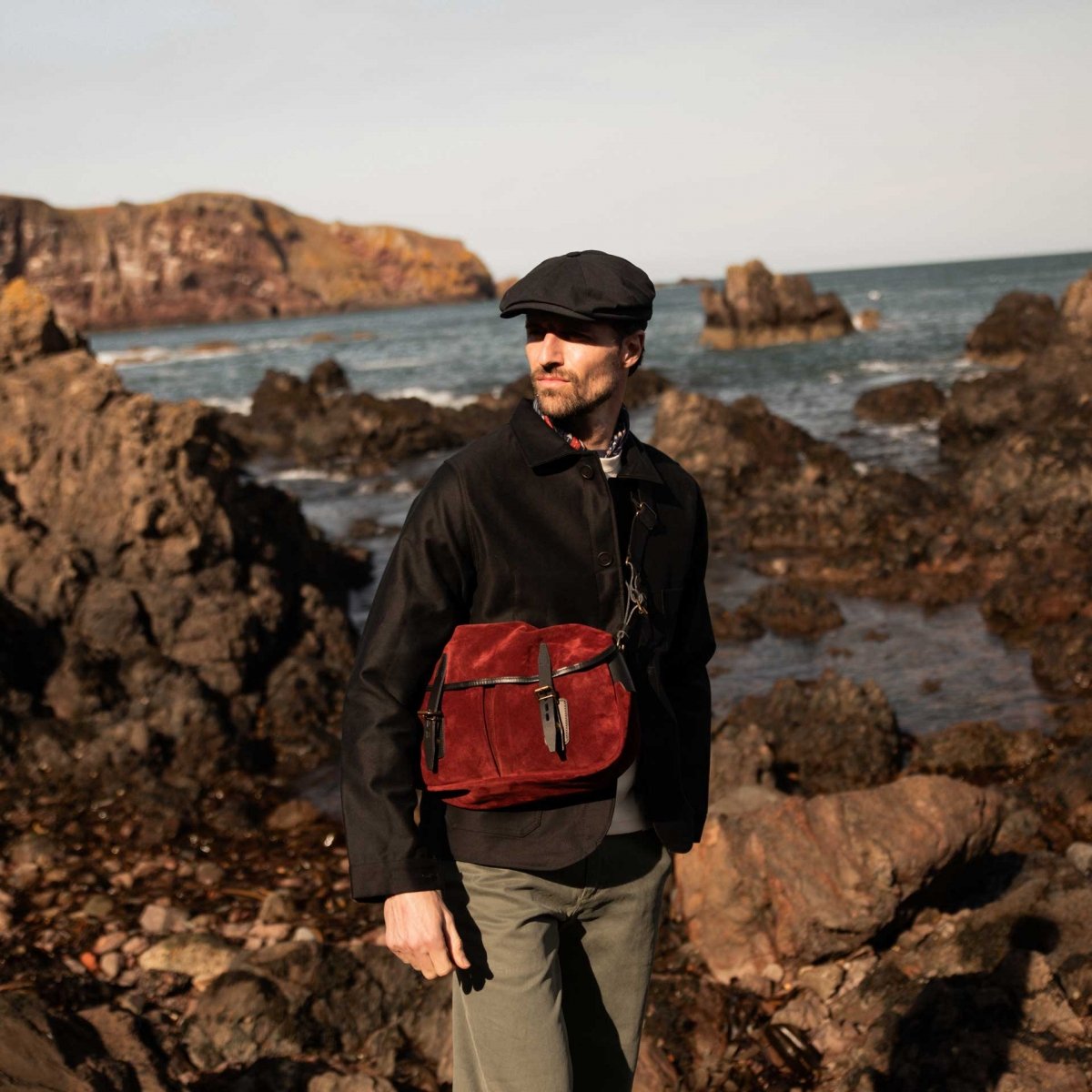 Musette S Fisherman's bag / Suede - Dark burgundy (image n°7)