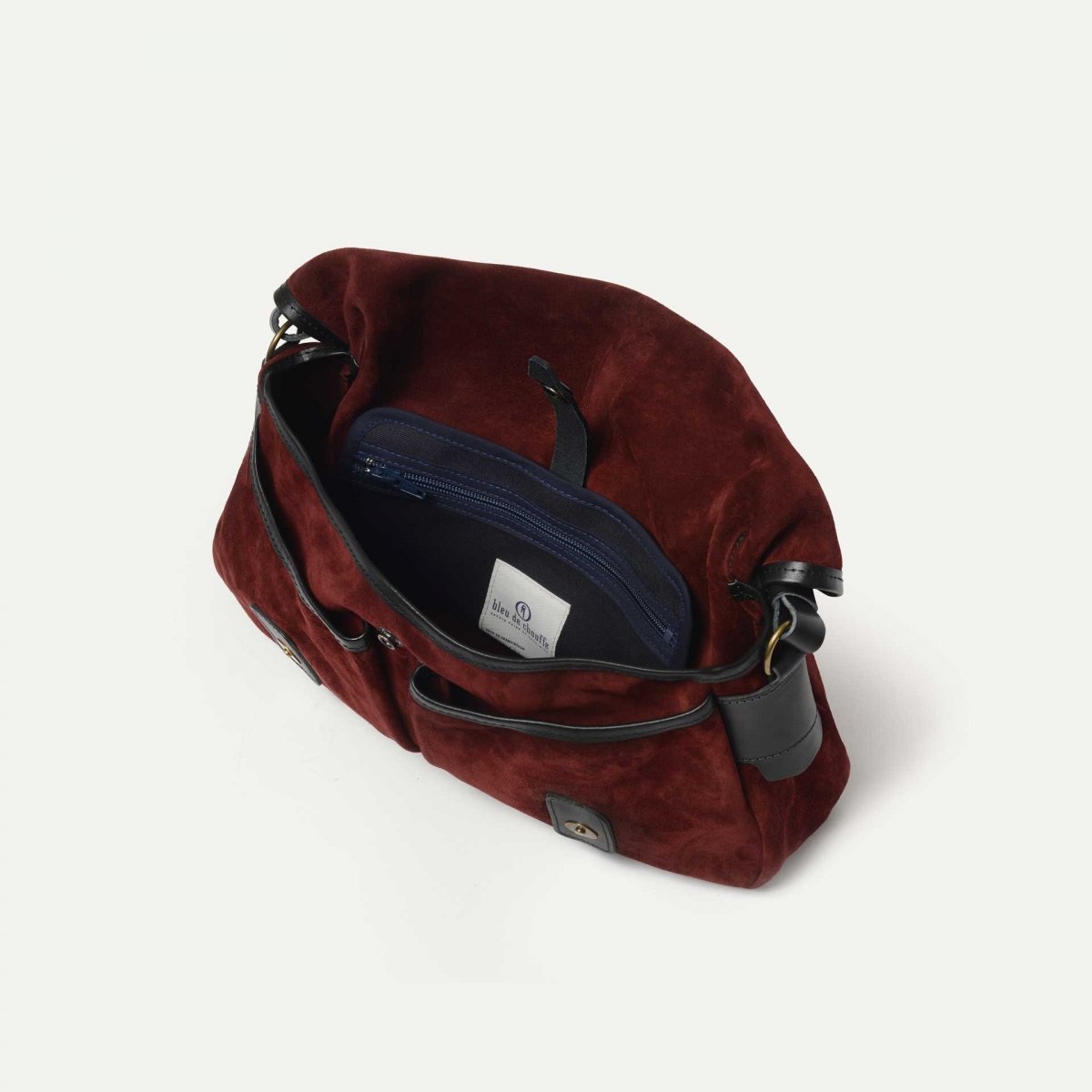 Musette S Fisherman's bag / Suede - Dark burgundy (image n°5)