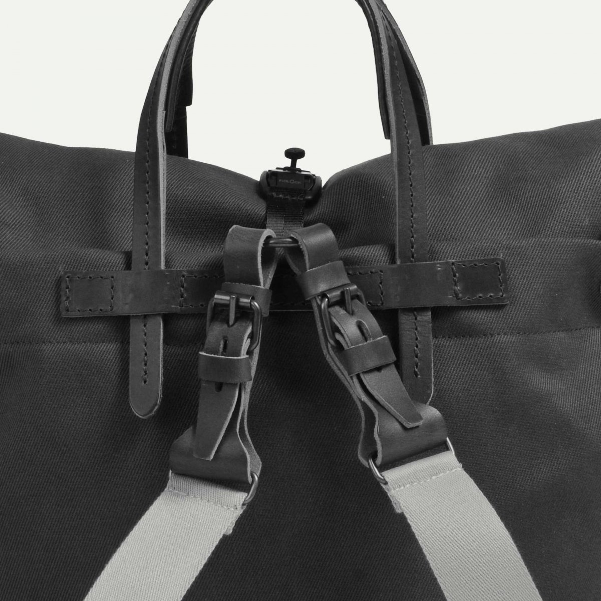 Woody business removable Backpack Strap - Black/Beige (image n°3)