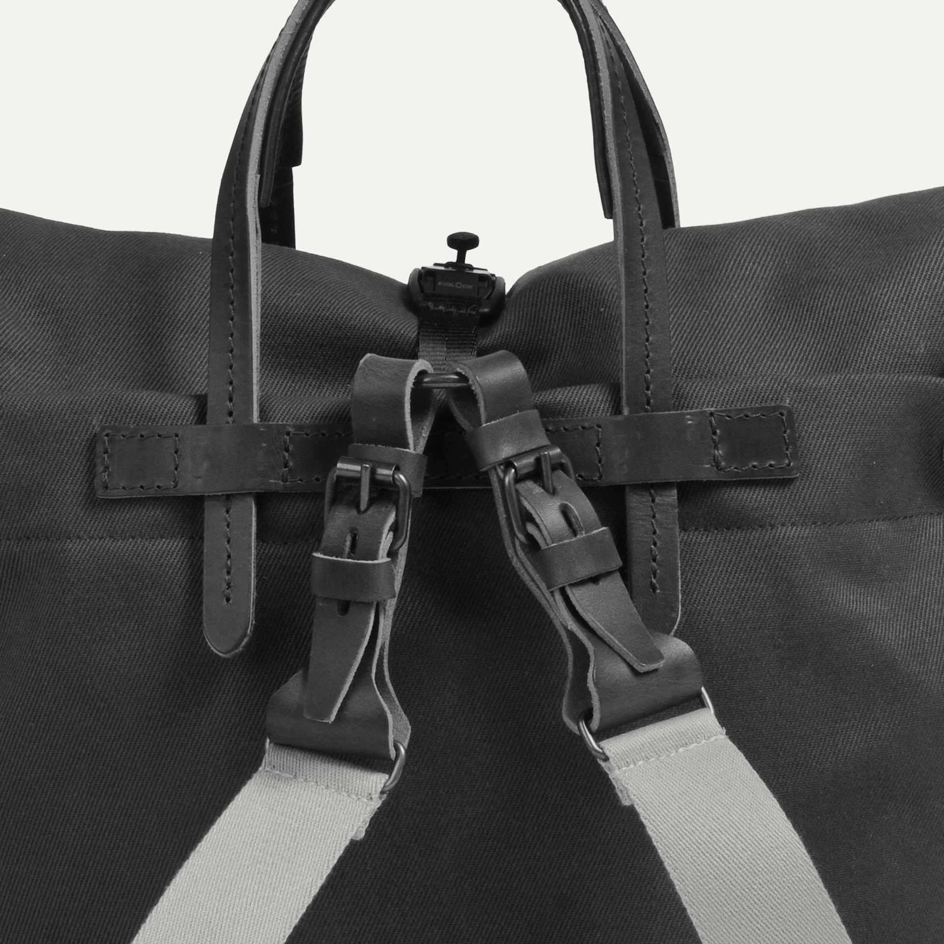 Woody business removable Backpack Strap - Black/Beige (image n°3)