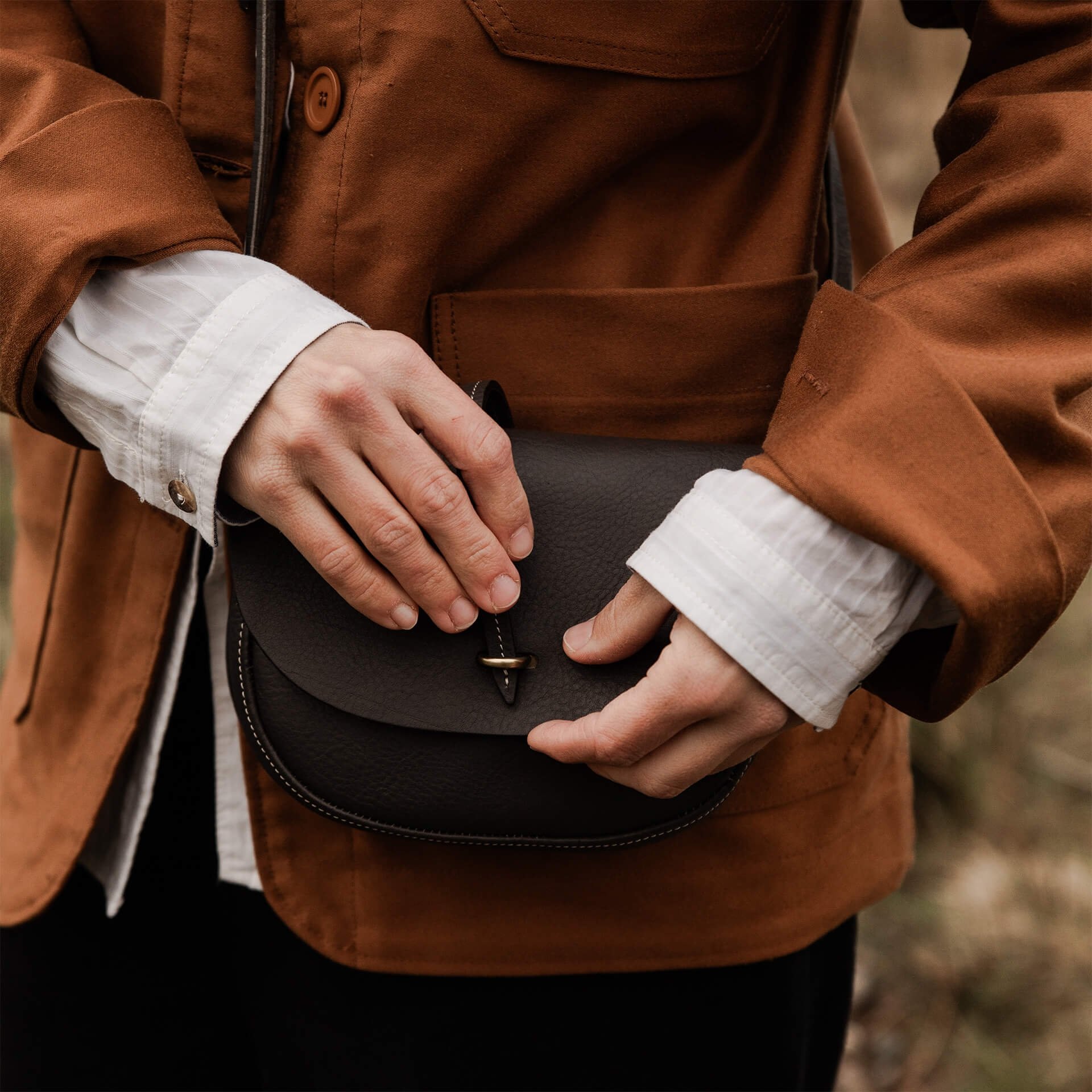 Java mini Postman bag - GreyJava Mini postman bag / handbag - Grey (image n°8)