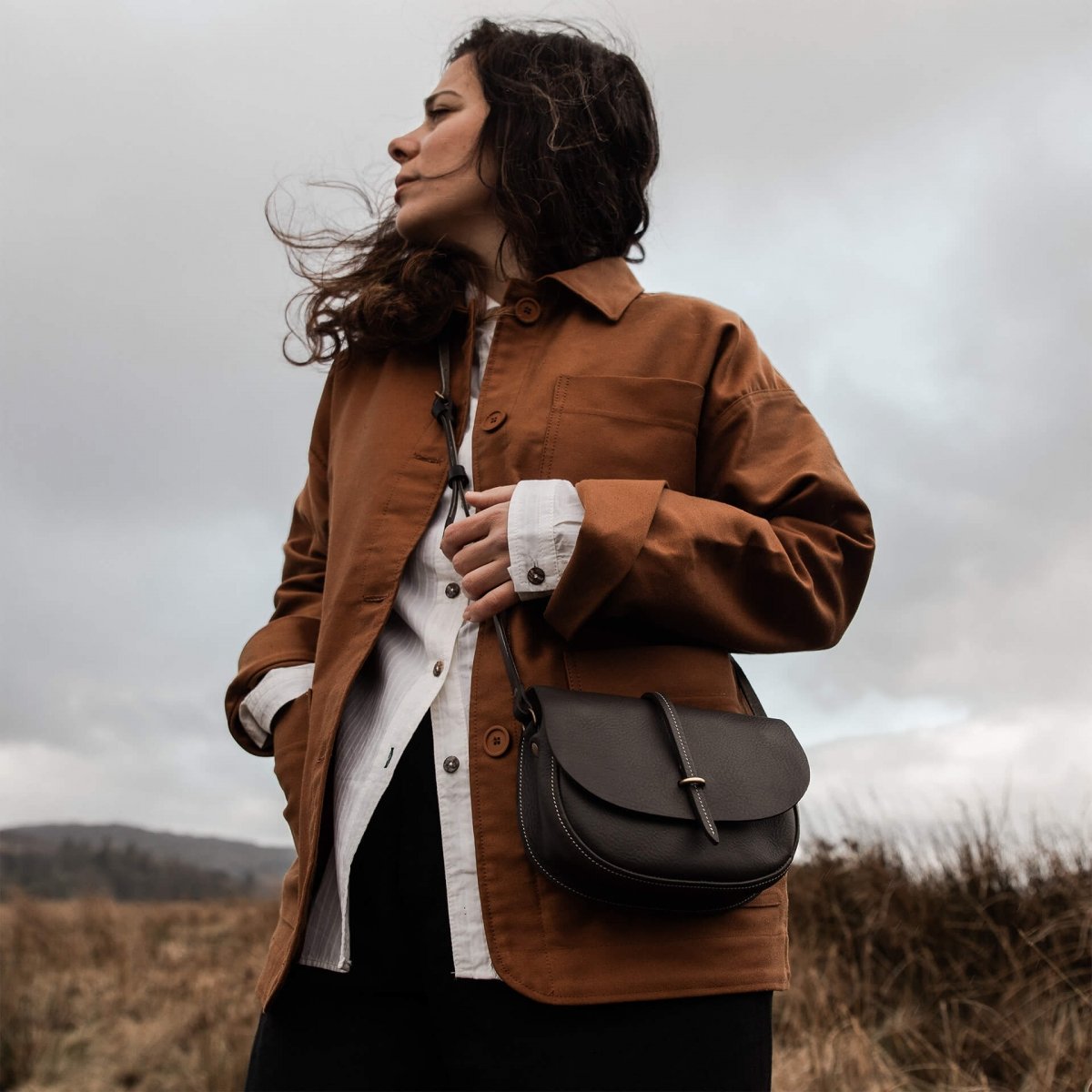 Mini sac postier Java - Gris (image n°6)