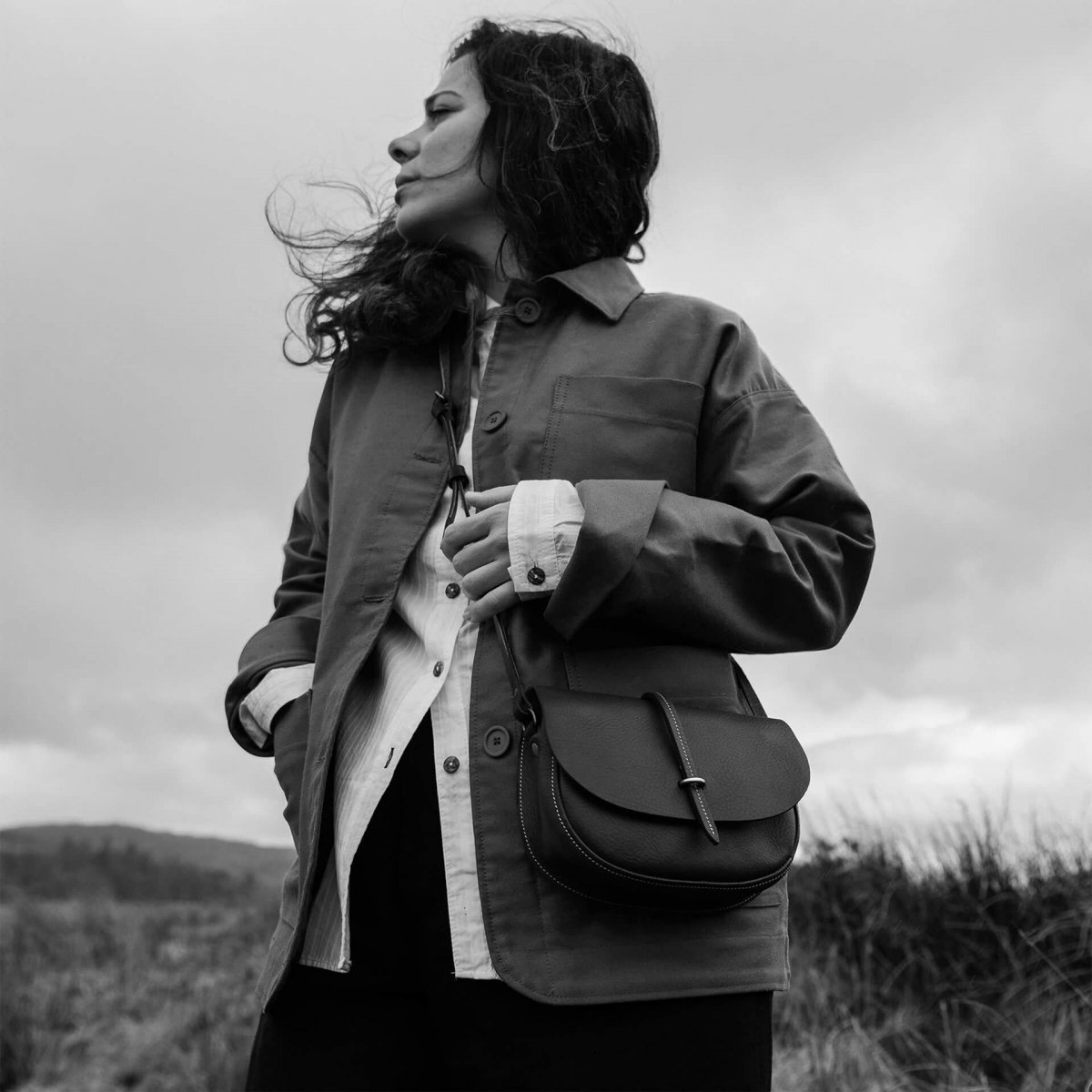 Java Mini postman bag / handbag - Amber Brown (image n°7)
