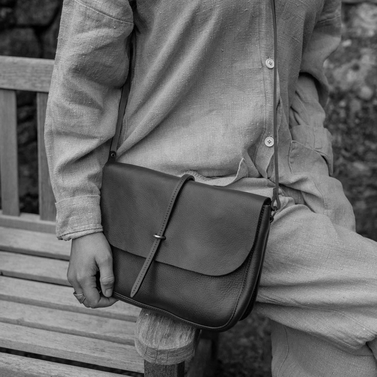 Pastel postman bag / handbag - Honey (image n°6)