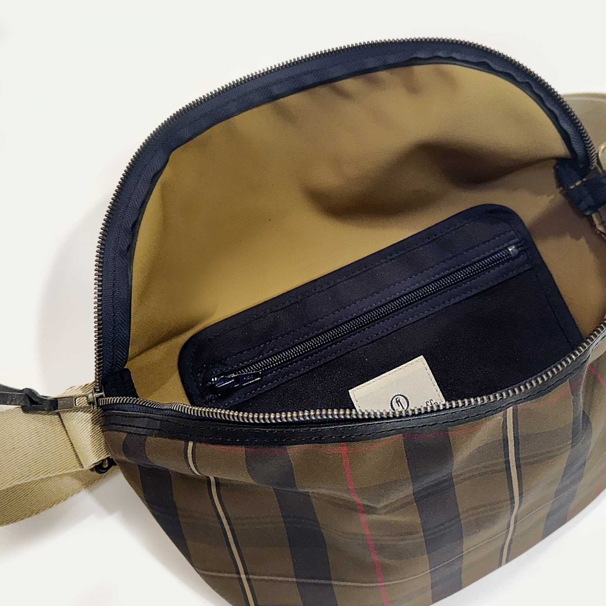Sac Banane New Beat XL - Tartan brun rouge (image n°6)