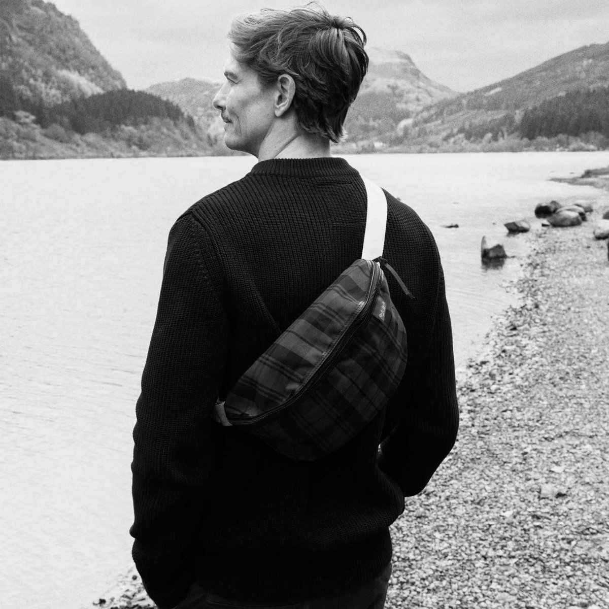 Sac Banane New Beat XL - Tartan brun rouge (image n°4)