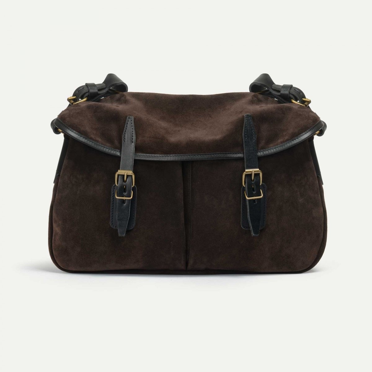 Musette M Fisherman's bag / Suede - Dark Brown (image n°1)