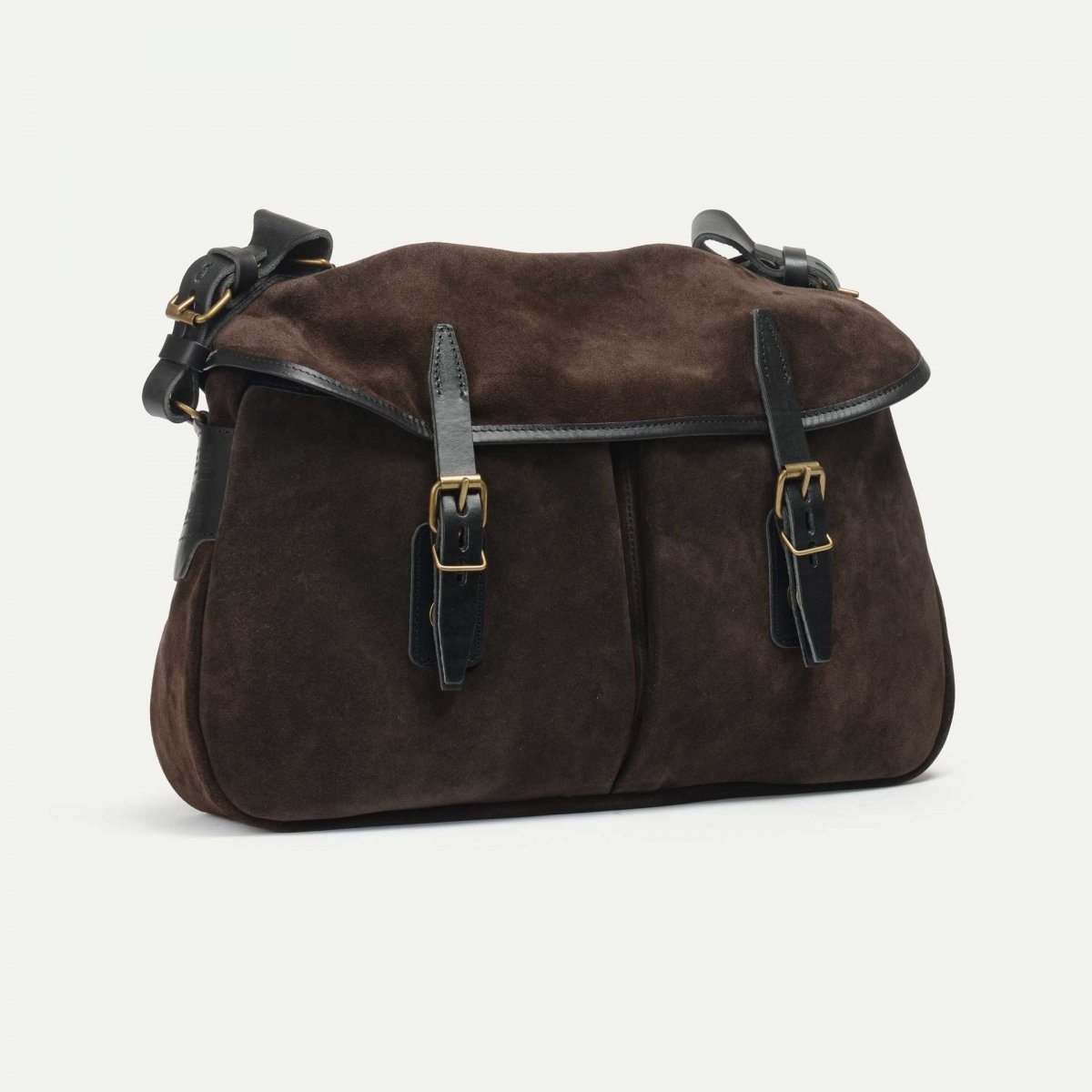Musette M Fisherman's bag / Suede - Dark Brown (image n°2)