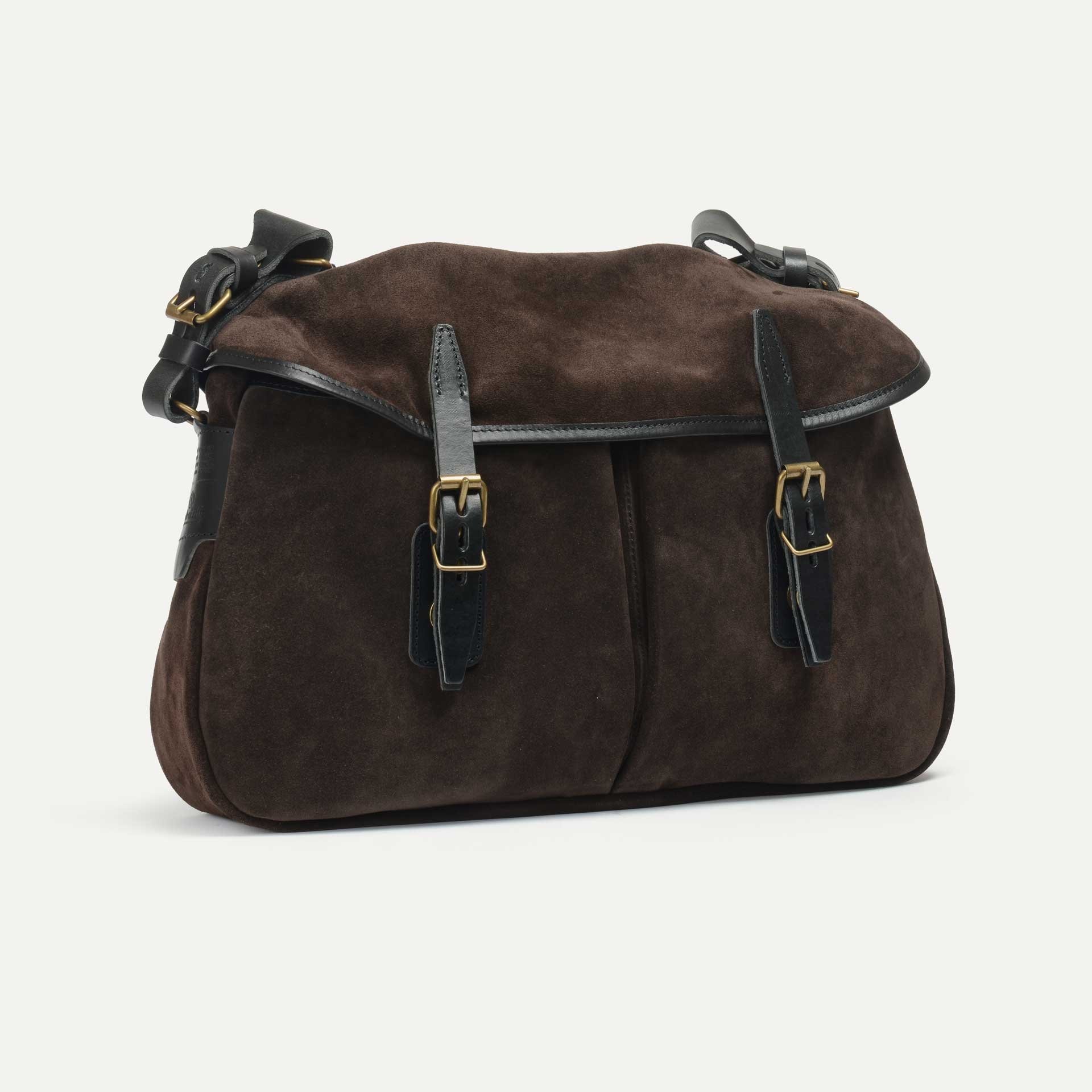 Musette M Fisherman's bag / Suede - Dark Brown (image n°2)