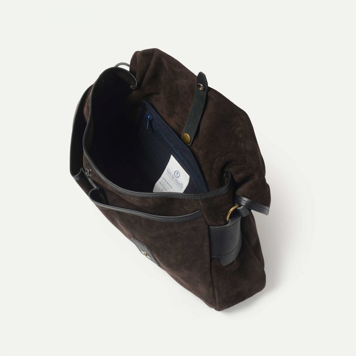 Musette M Fisherman's bag / Suede - Dark Brown (image n°4)