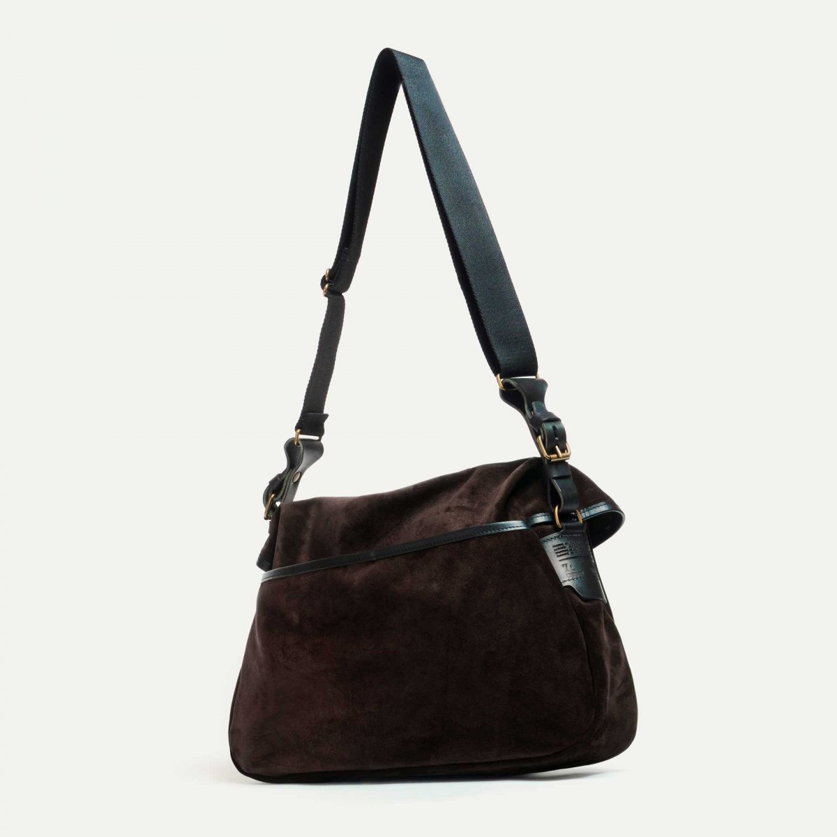 Musette M Fisherman's bag / Suede - Dark Brown (image n°3)